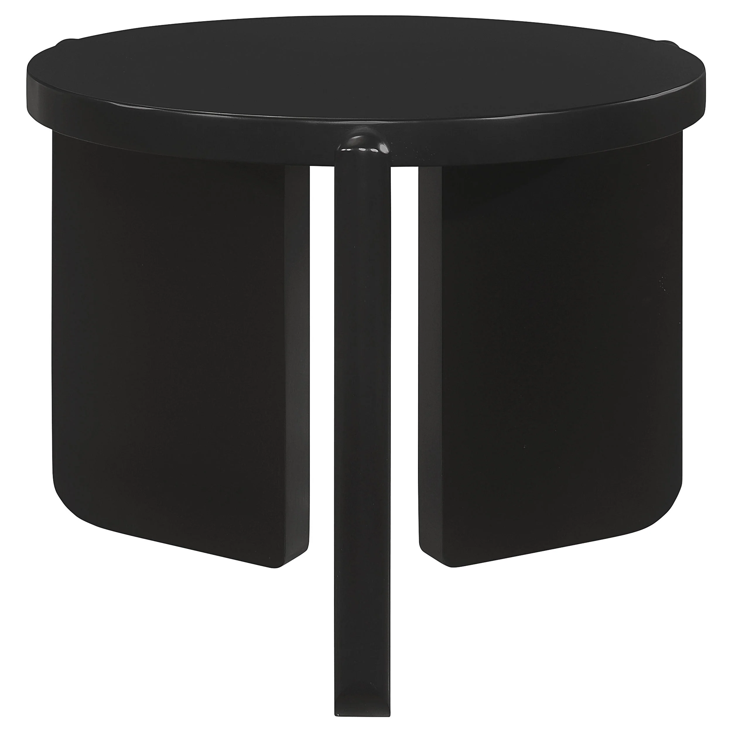 Cordova Round Solid Wood End Table Black - Image 2