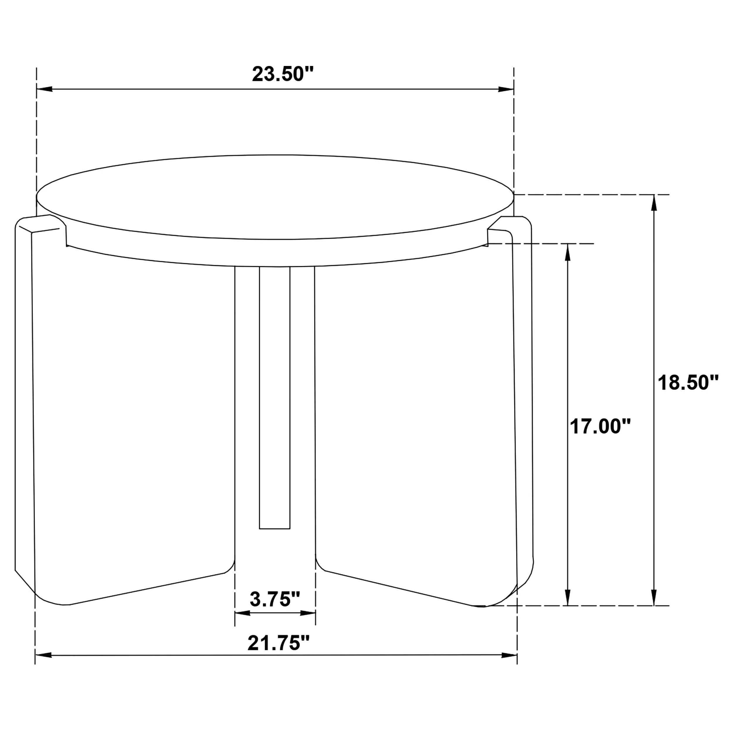 Cordova Round Solid Wood End Table Black - Image 6
