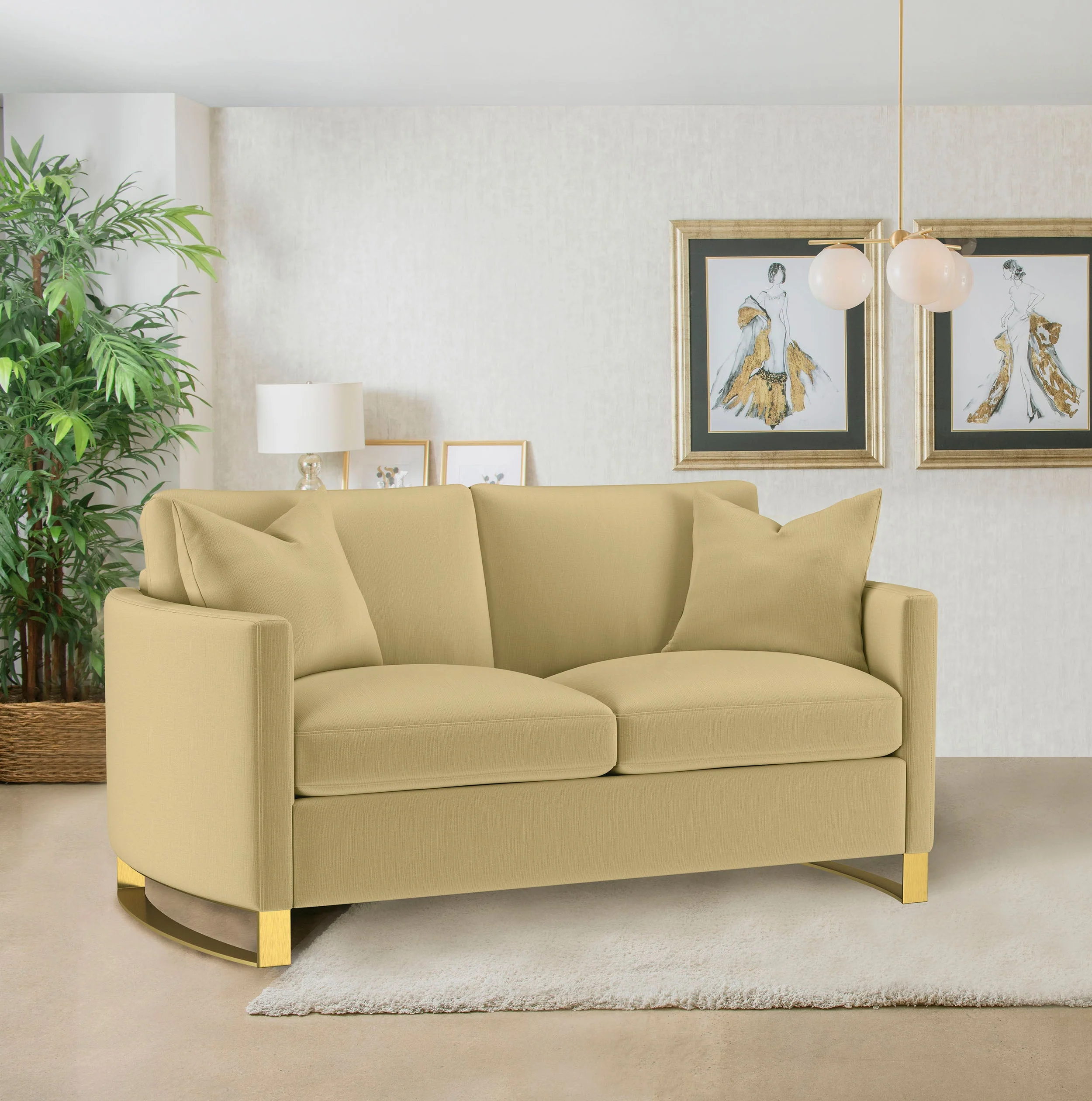 Corliss Upholstered Curved Track Arm Loveseat - Image 5