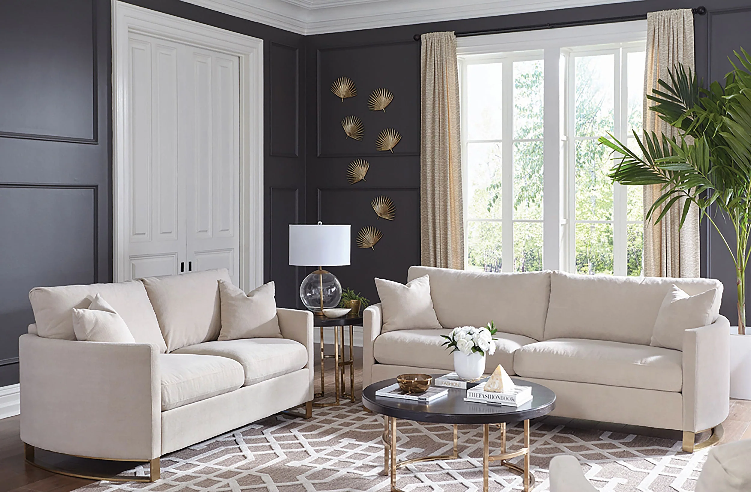 Corliss Velvet Upholstered Sofa Set - Image 7