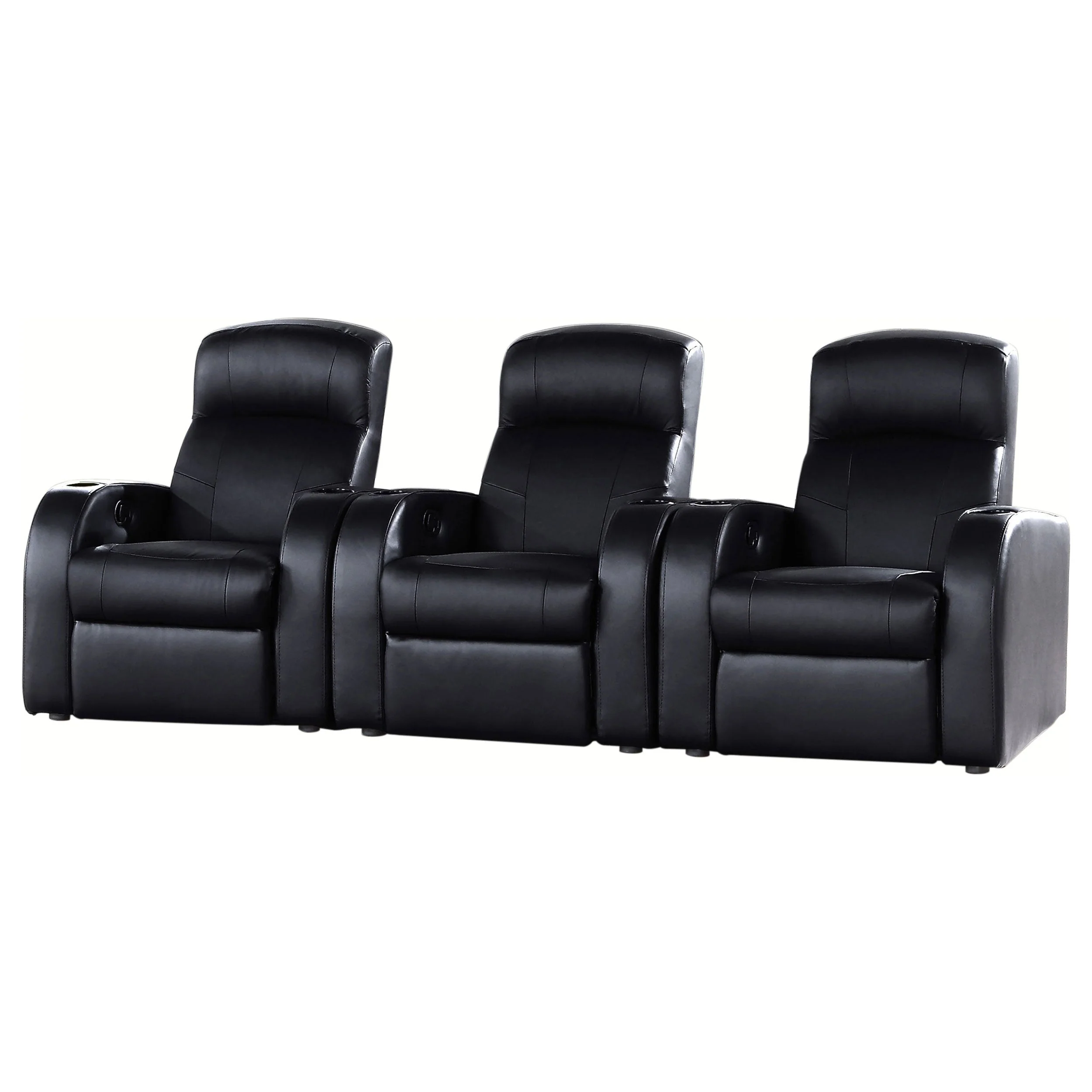 Cyrus Upholstered Home Theater Storage Wedge Console - Image 10