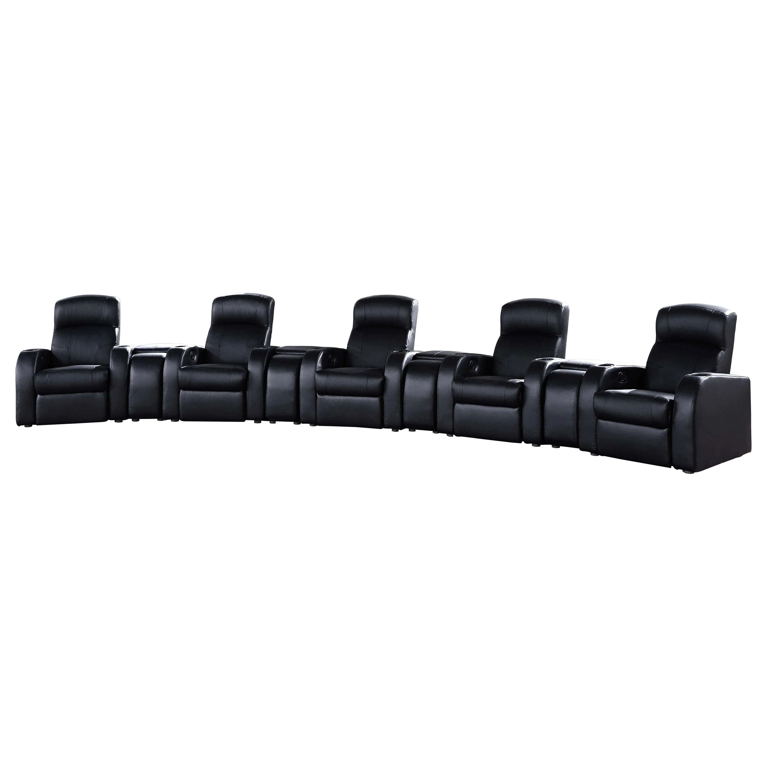 Cyrus Upholstered Home Theater Storage Wedge Console - Image 13