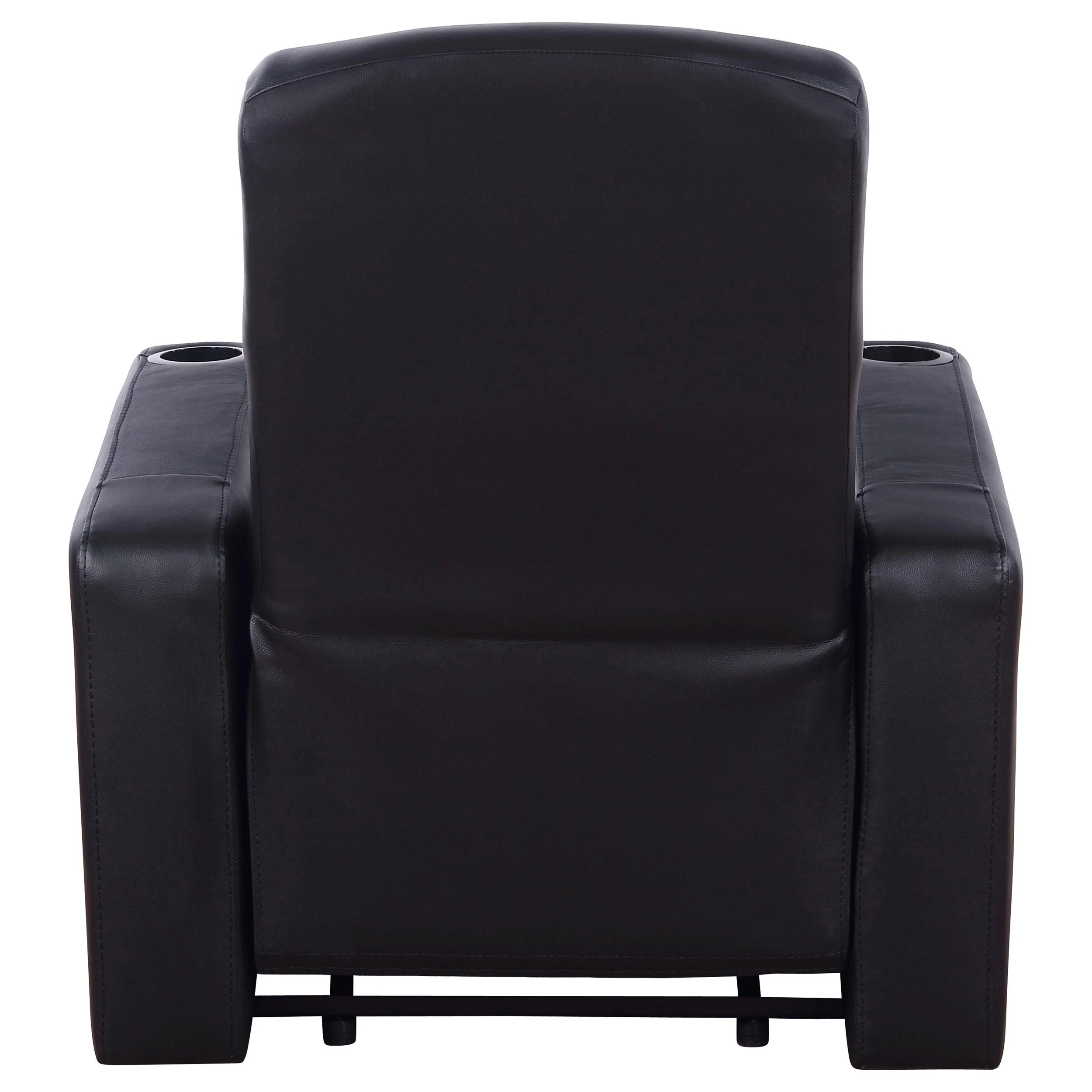 Cyrus Upholstered Home Theater Storage Wedge Console - Image 55