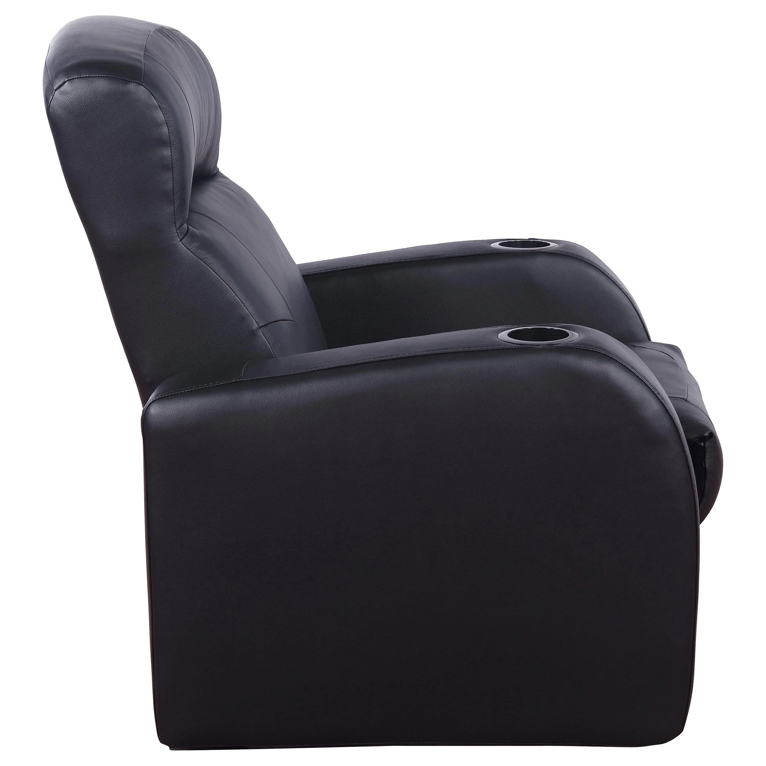 Cyrus Upholstered Home Theater Storage Wedge Console - Image 59