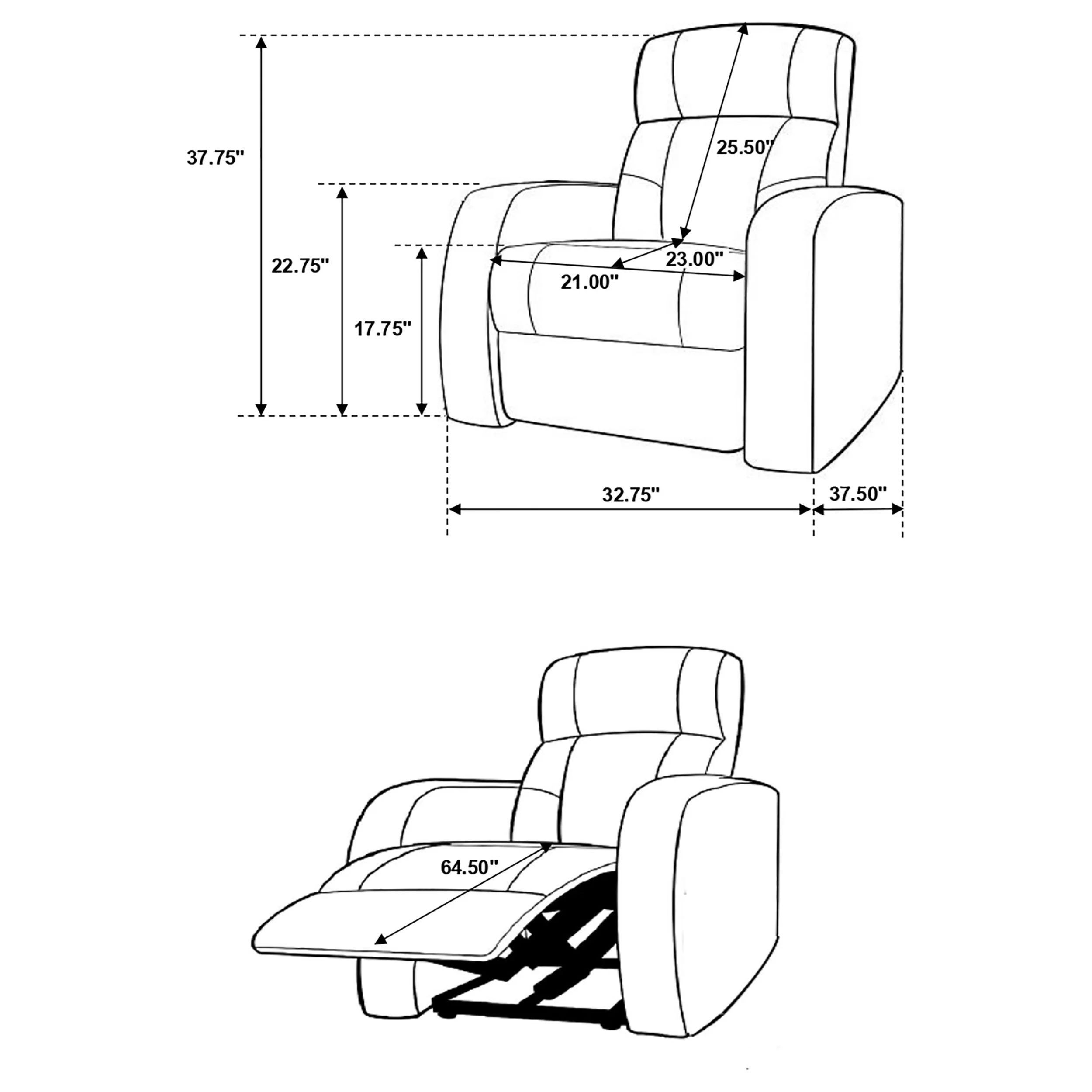 Cyrus Upholstered Home Theater Storage Wedge Console - Image 70