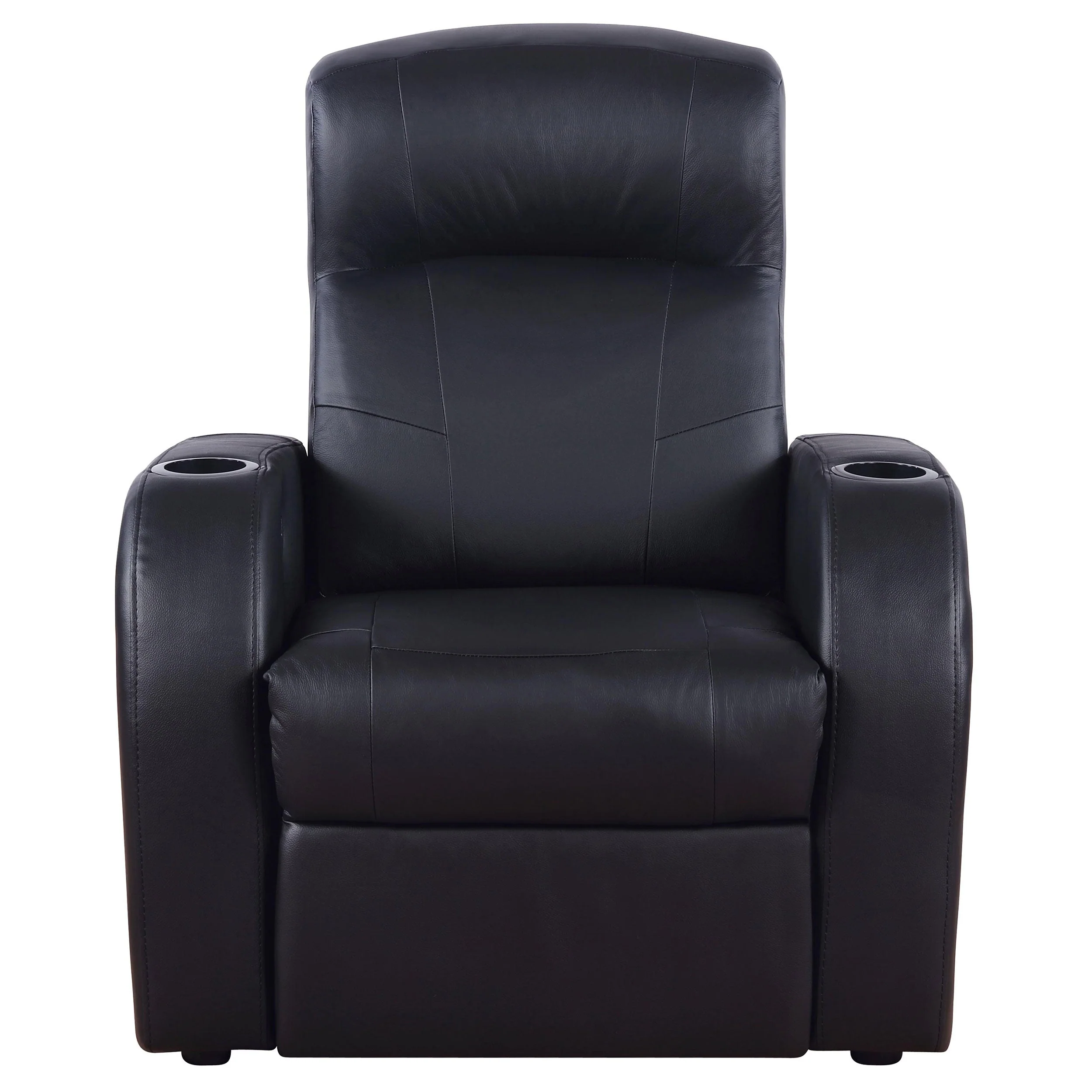 Cyrus Upholstered Track Arm Recliner Black - Image 5