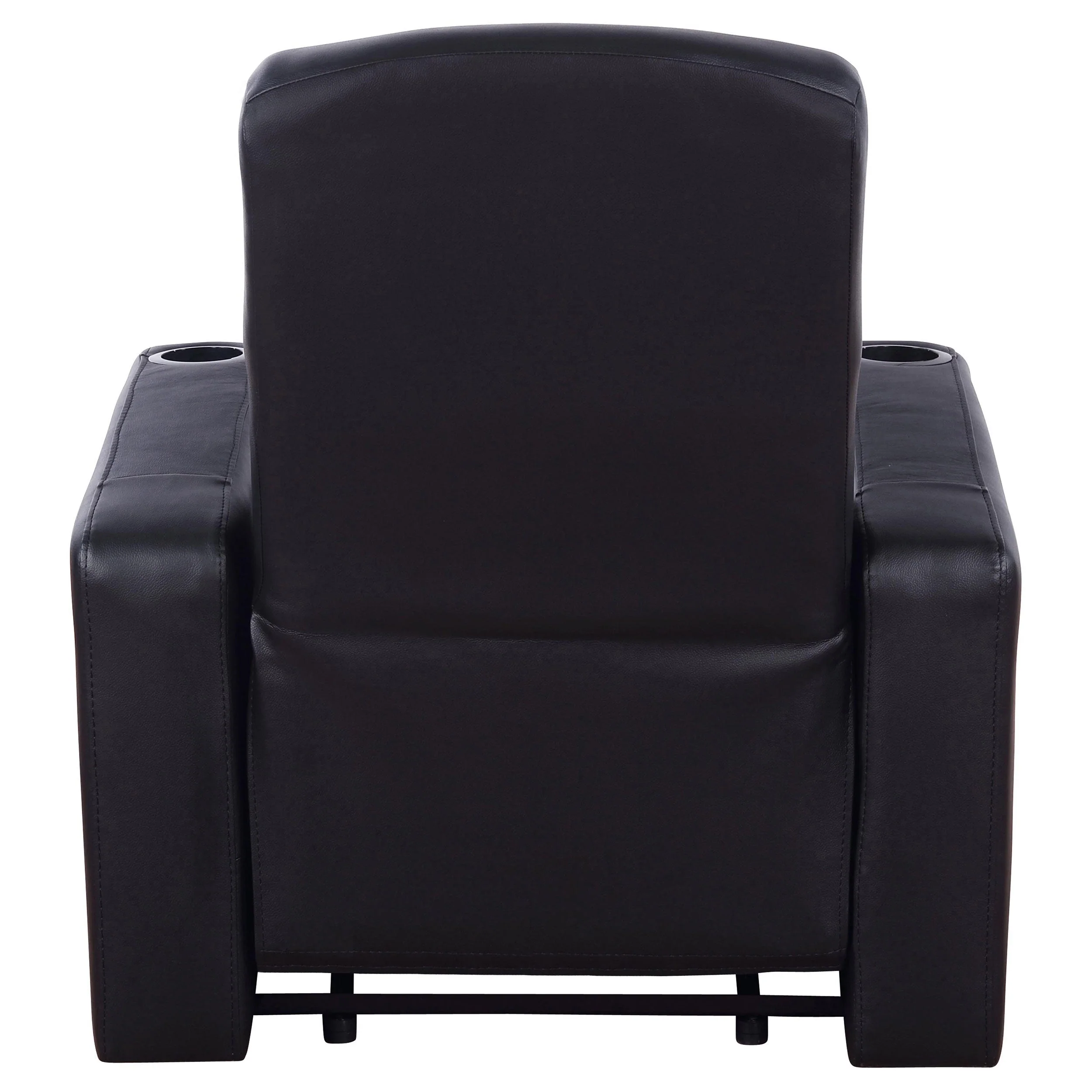 Cyrus Upholstered Track Arm Recliner Black - Image 7