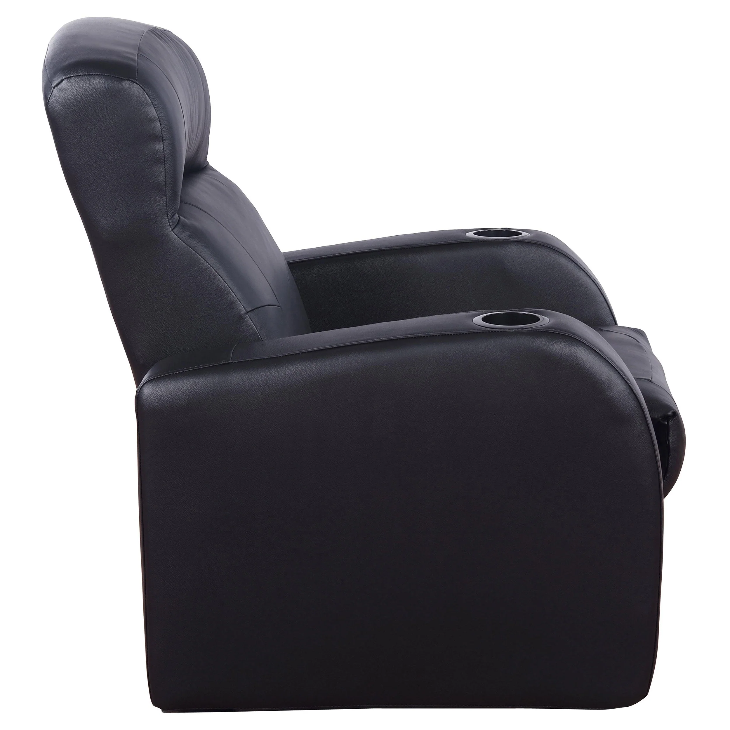 Cyrus Upholstered Track Arm Recliner Black - Image 8