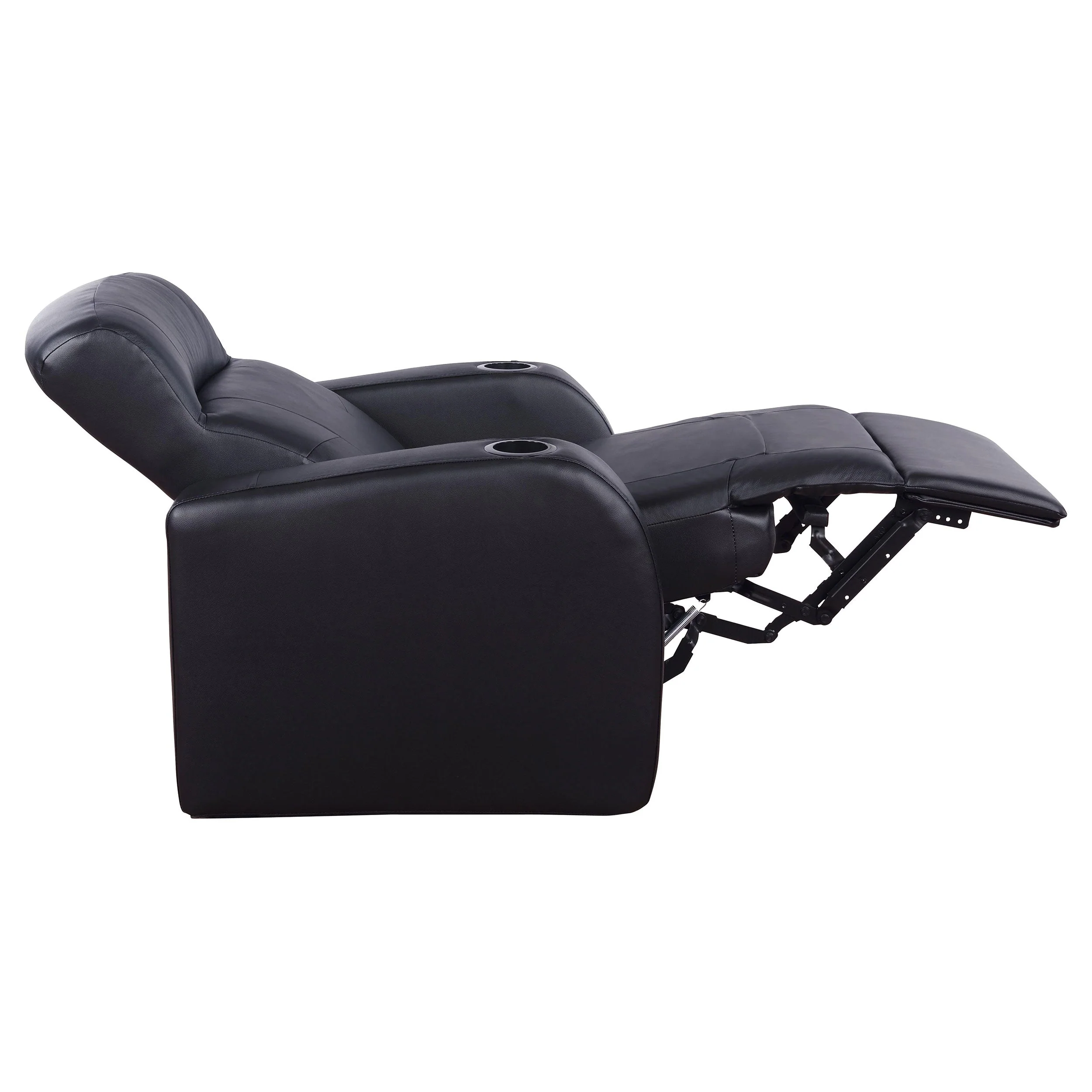 Cyrus Upholstered Track Arm Recliner Black - Image 9
