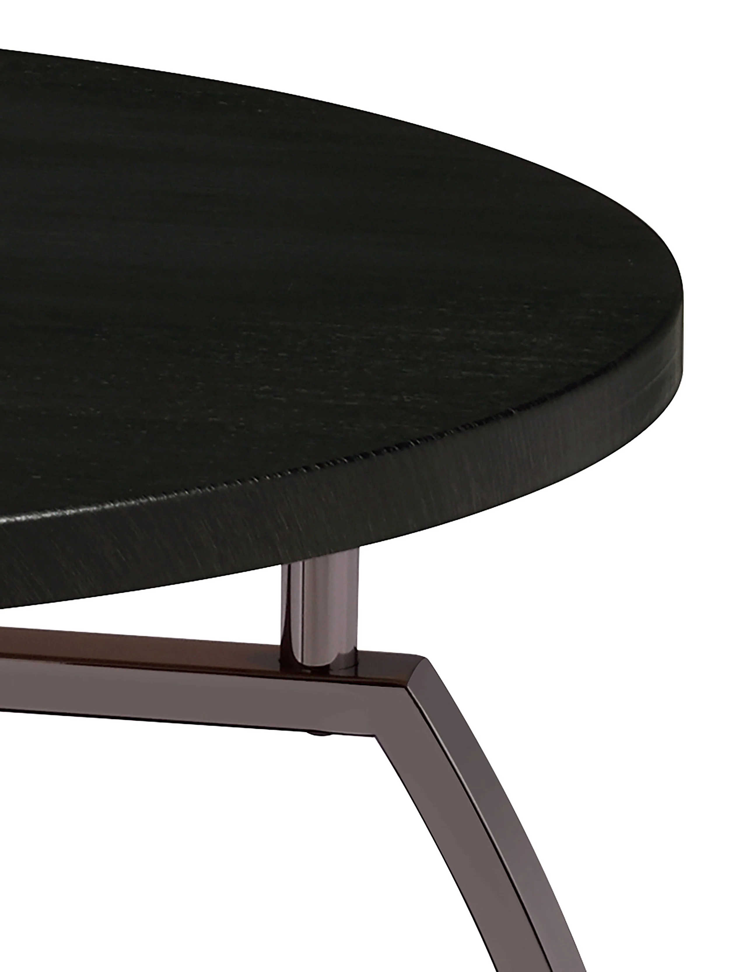 Dacre Round Coffee and End Table Set Dark Charcoal - Image 11