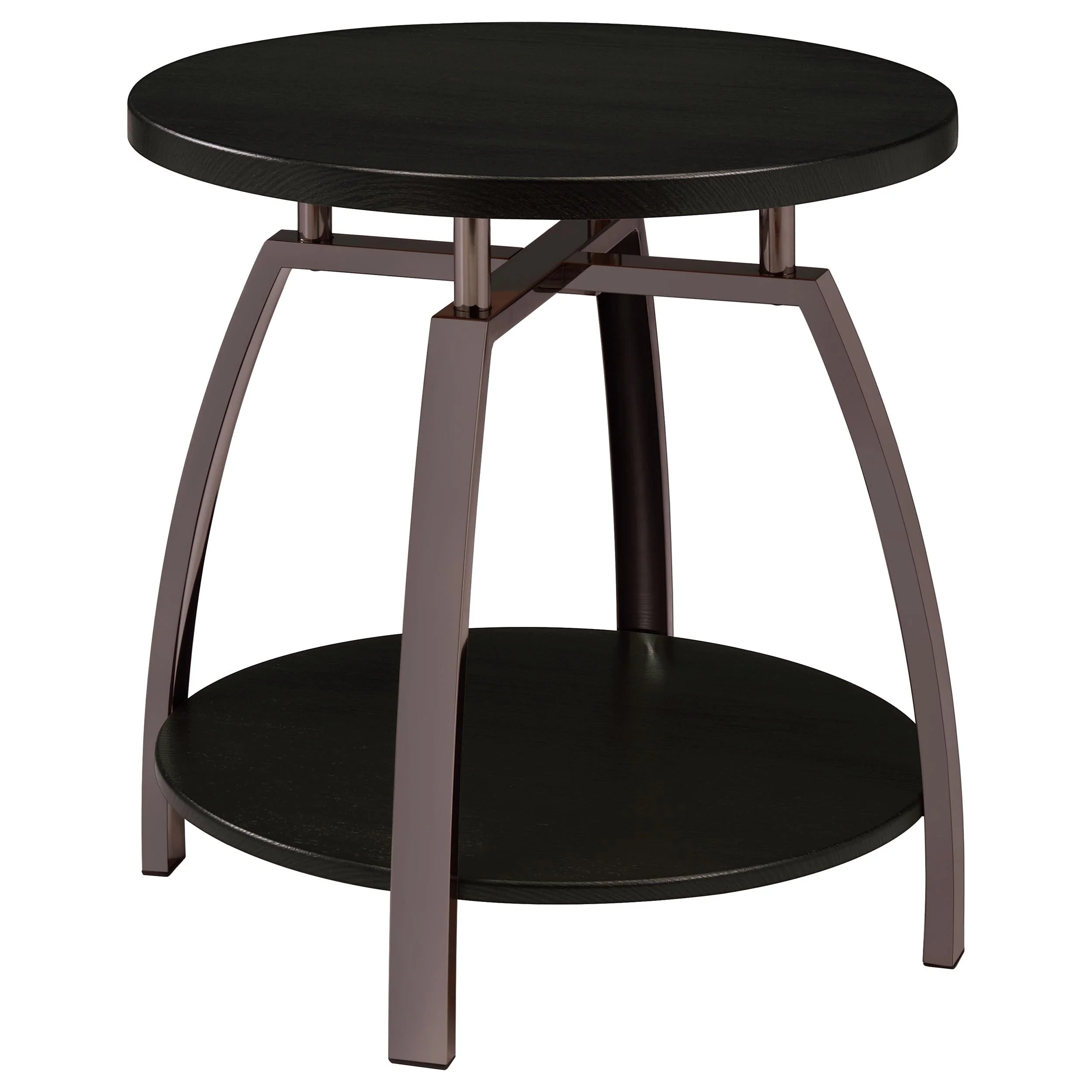 Dacre Round Coffee and End Table Set Dark Charcoal - Image 7