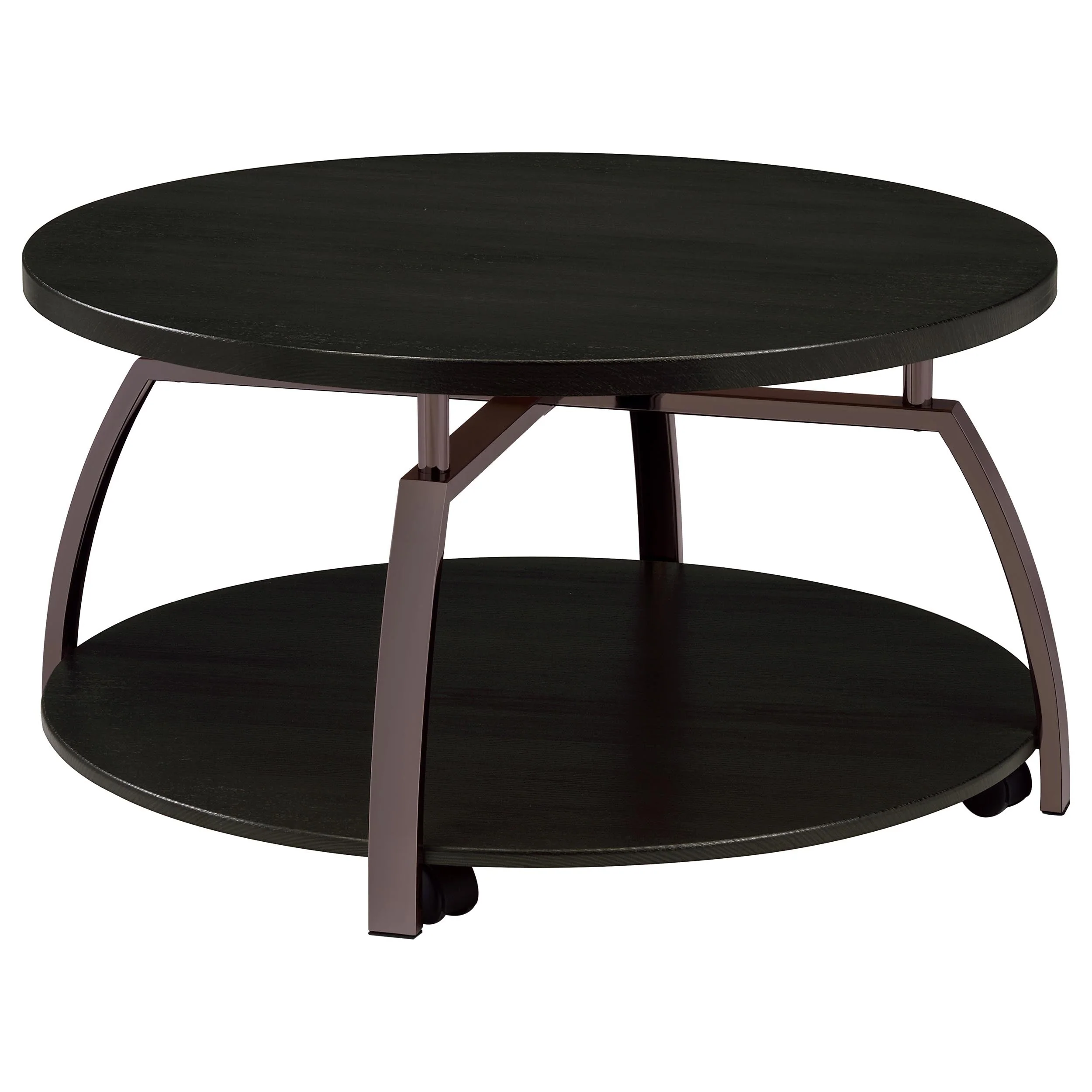 Dacre Round Coffee and End Table Set Dark Charcoal - Image 9