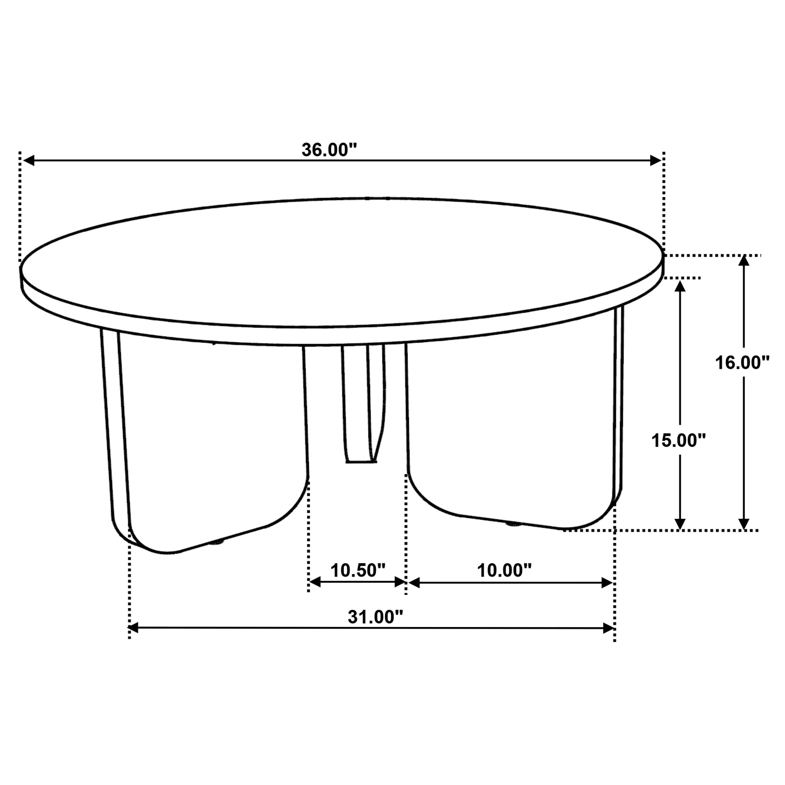 Dale Solid Wood Coffee and End Table Set Brown - Image 21