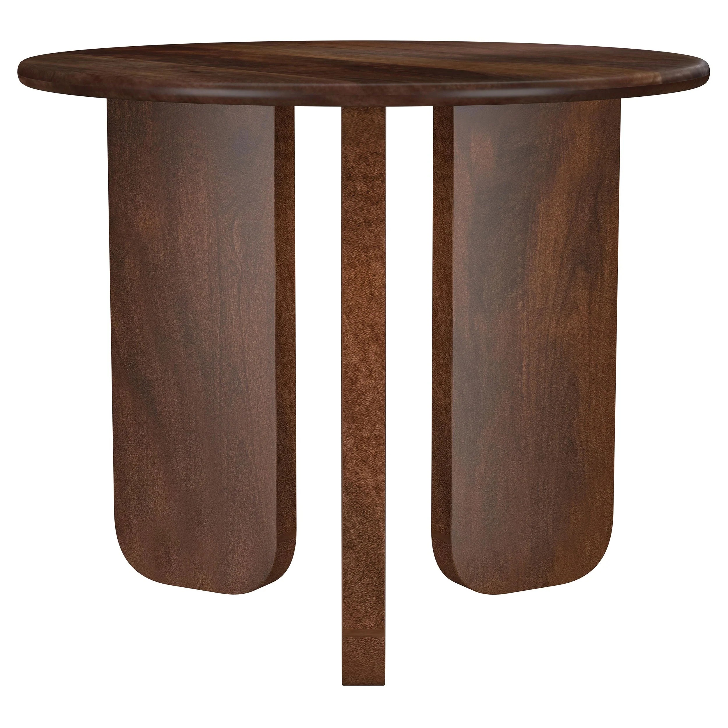 Dale Round Solid Mango Wood Side End Table Brown - Image 4
