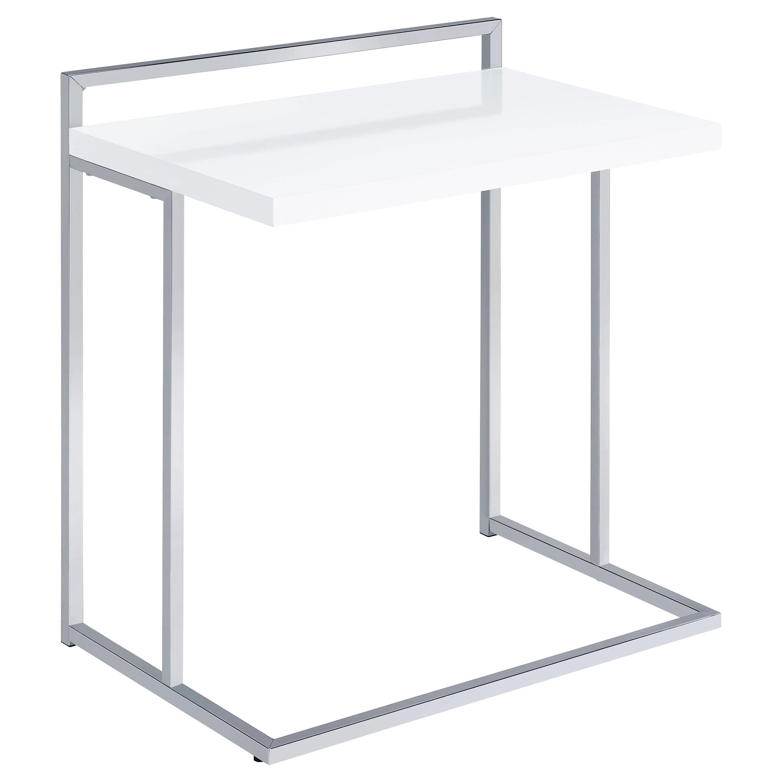 Dani Rectangular C-Shaped Sofa Side Table High Gloss - Image 3