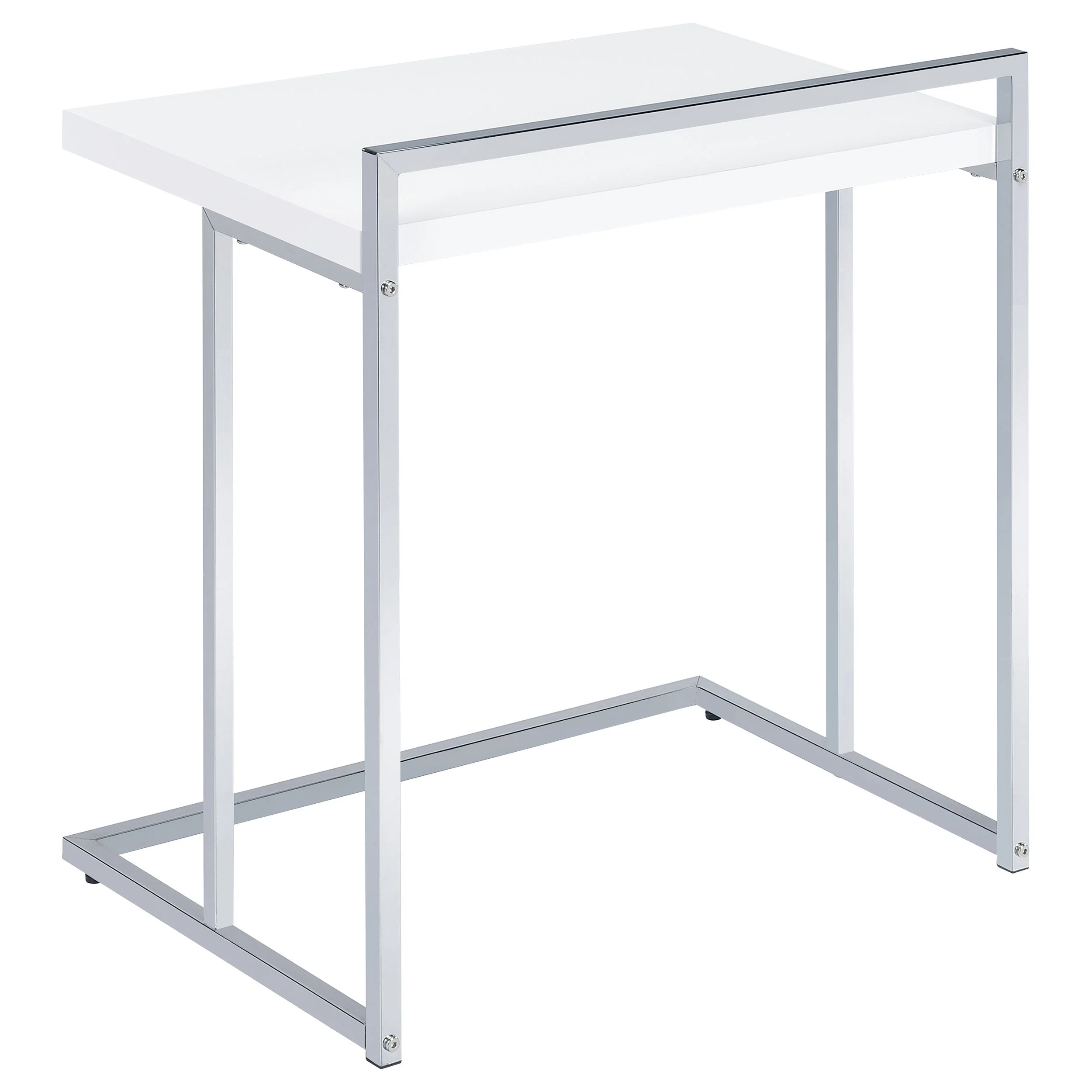 Dani Rectangular C-Shaped Sofa Side Table High Gloss - Image 9