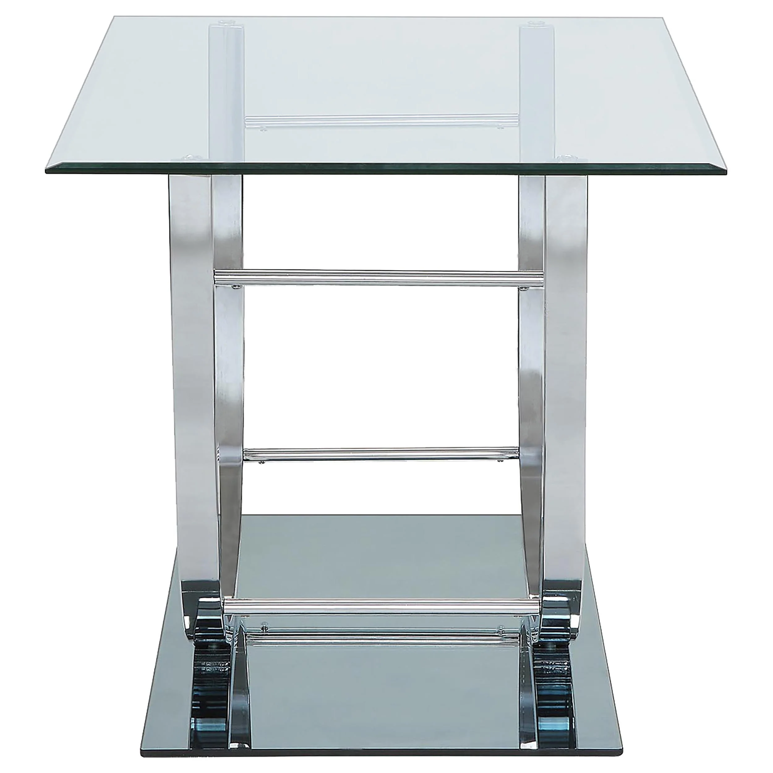 Danville Glass Top Coffee and End Table Set Chrome - Image 11