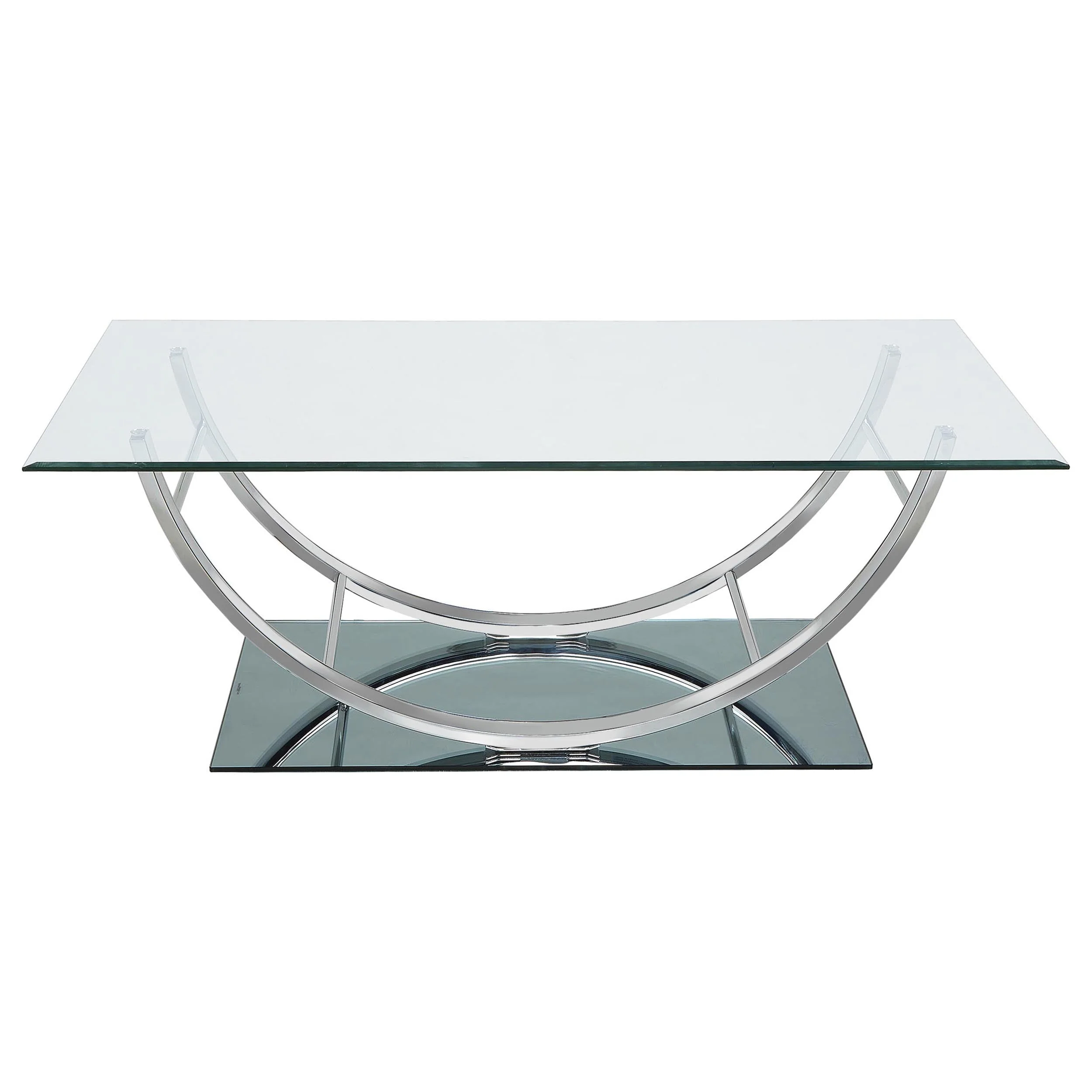 Danville Glass Top Coffee and End Table Set Chrome - Image 16