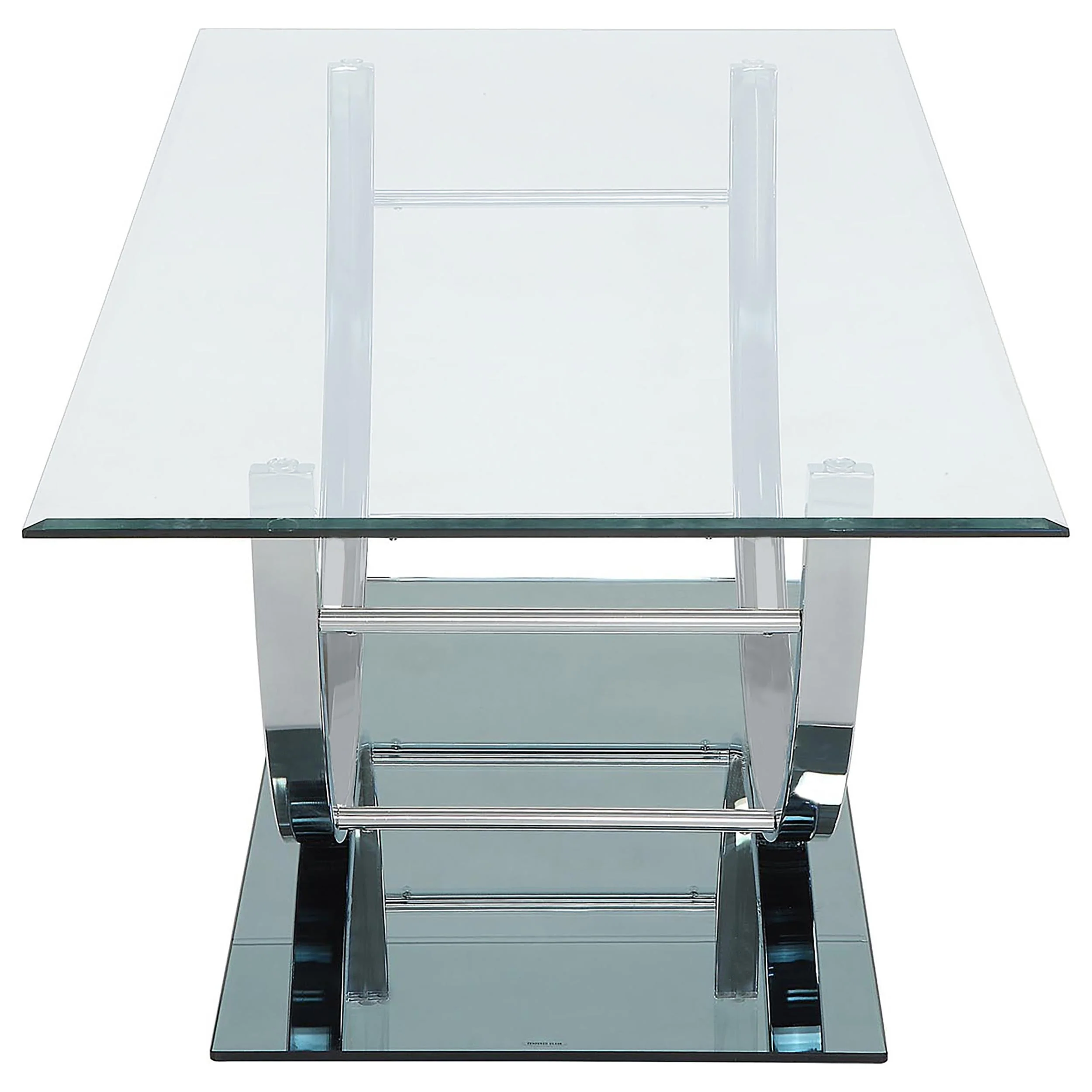 Danville Glass Top Coffee and End Table Set Chrome - Image 17