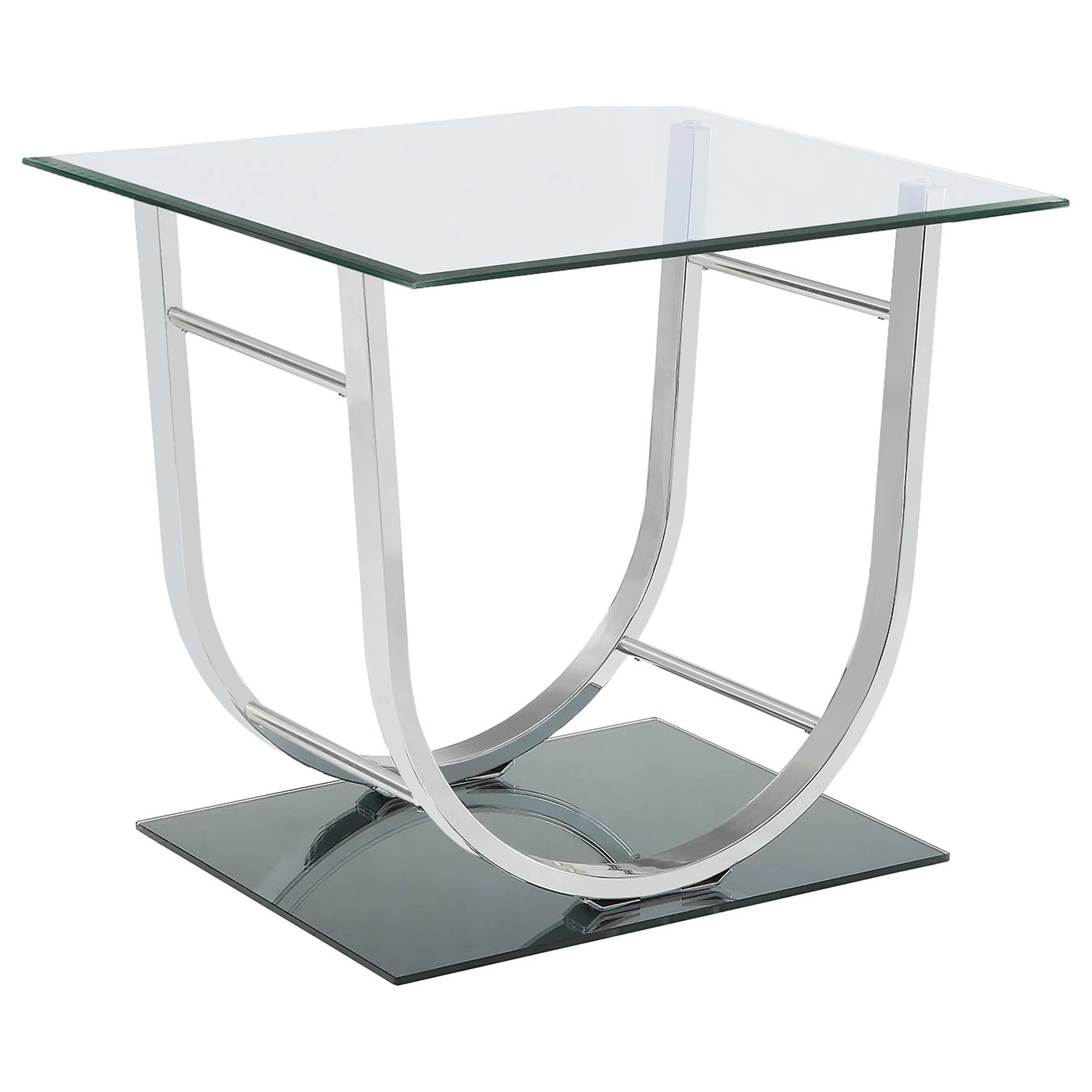 Danville Glass Top Coffee and End Table Set Chrome - Image 8