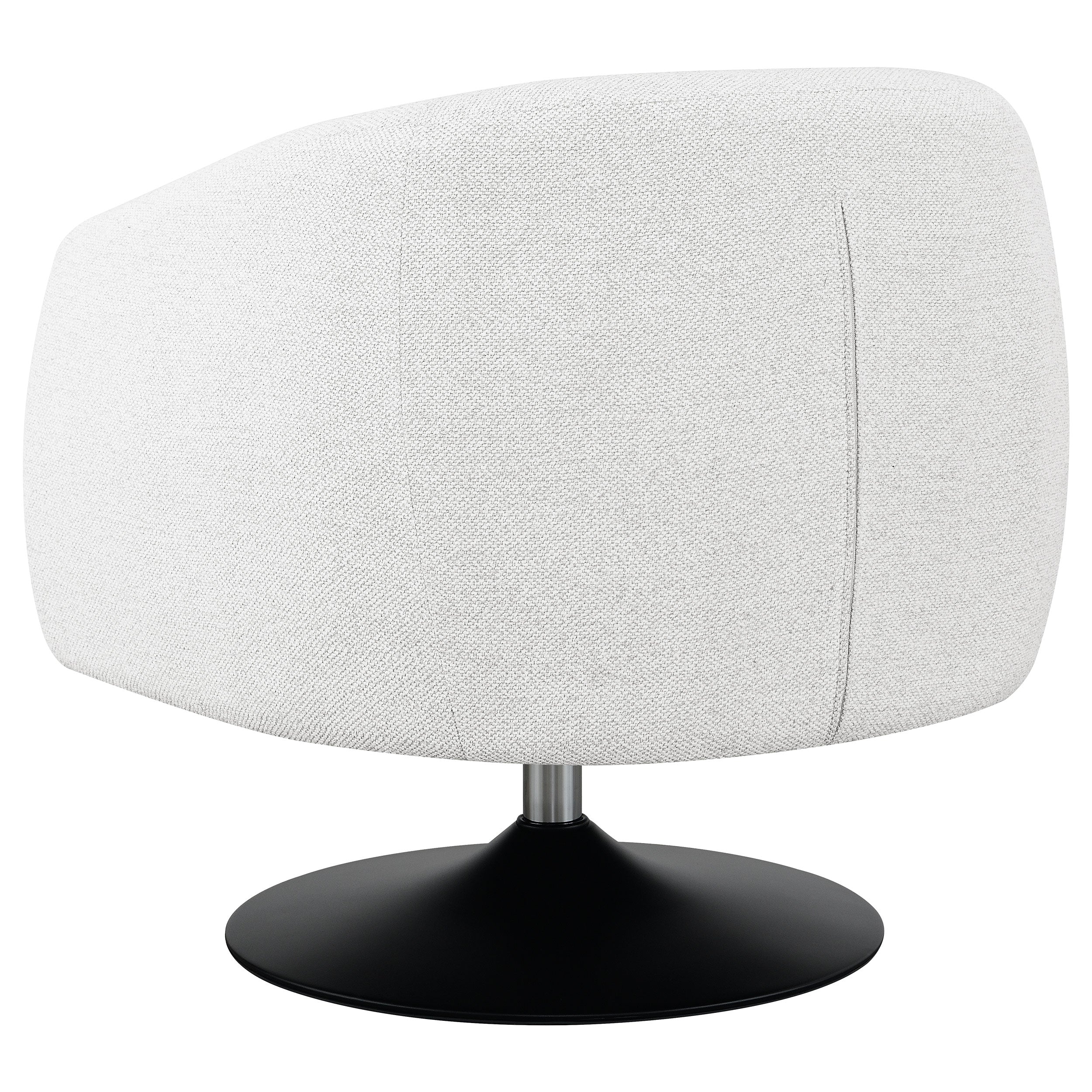 Dave Upholstered Barrel Back Swivel Club Chair Beige - Image 7