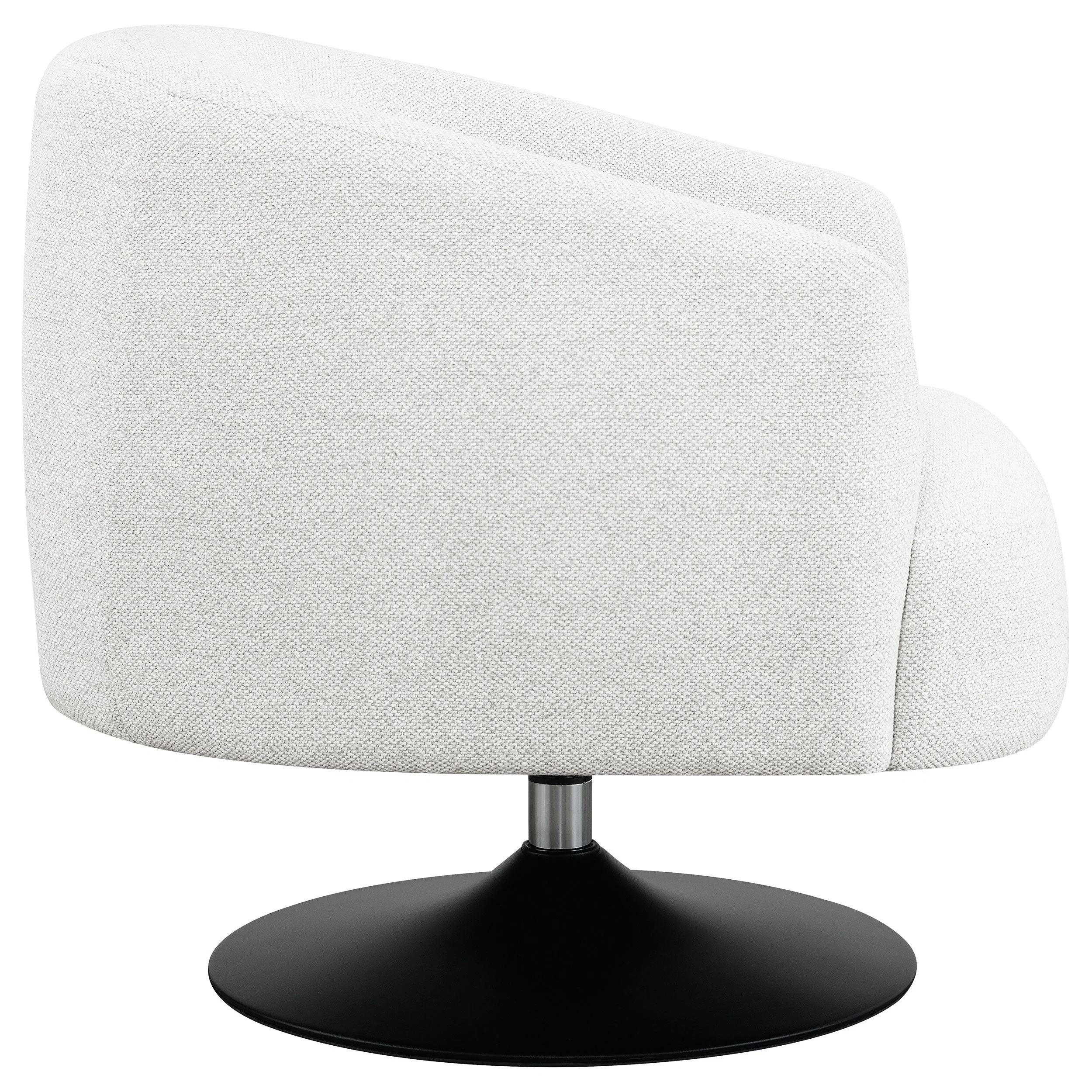 Dave Upholstered Barrel Back Swivel Club Chair Beige - Image 9
