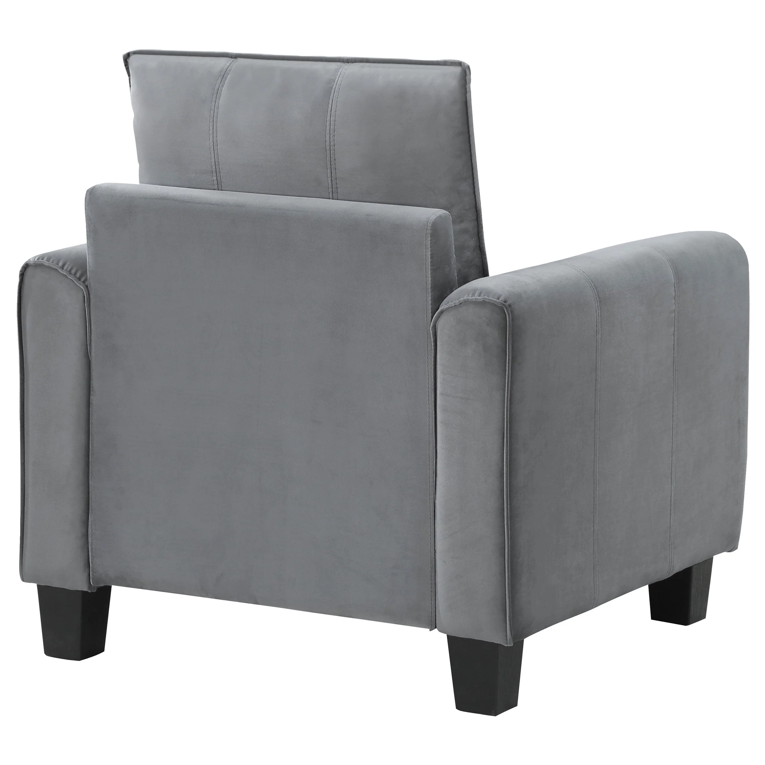 Davis Upholstered Rolled Arm Accent Chair Grey - Image 8