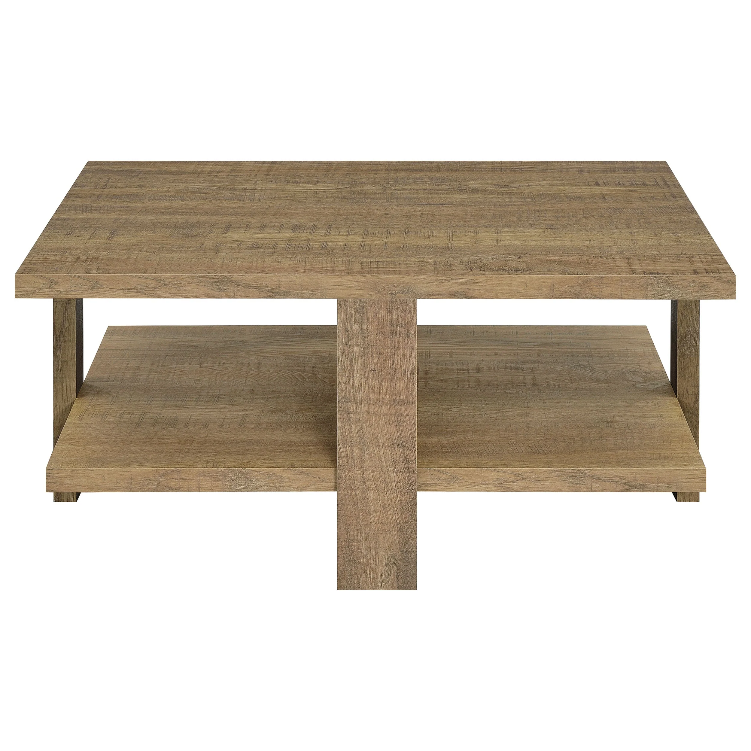 Dawn Square Engineered Wood Coffee Table Mango Brown - Image 4