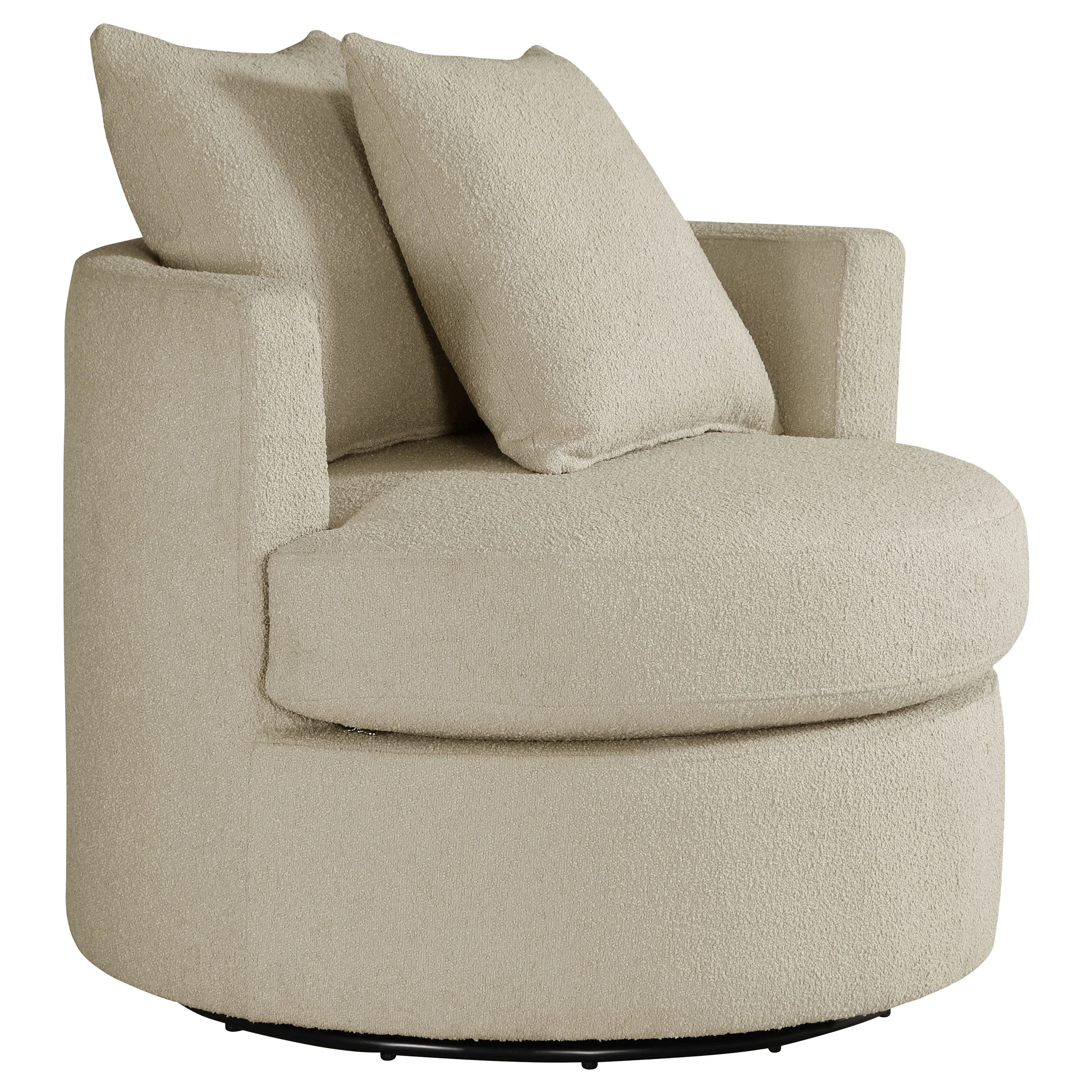 Debbie Upholstered Swivel Accent Chair - Image 3