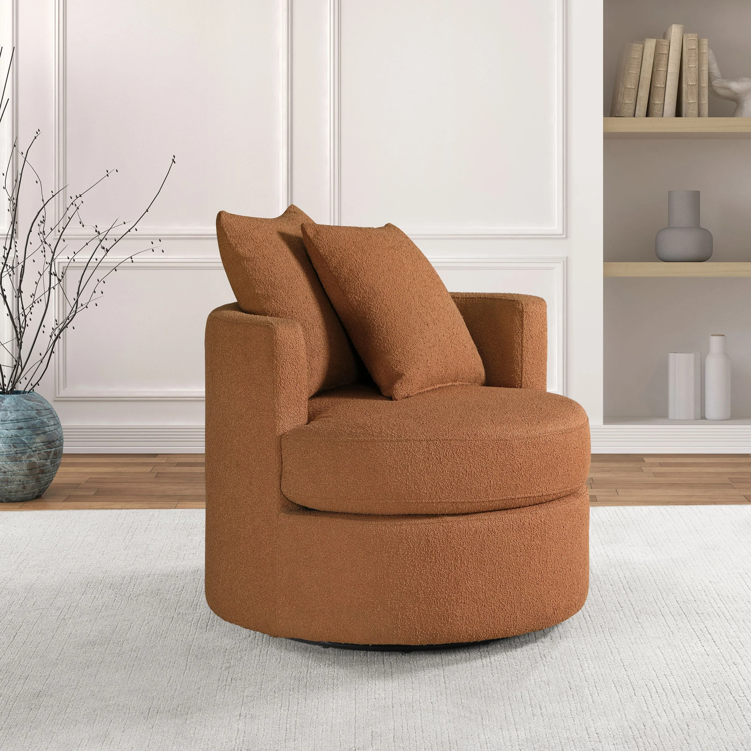 Debbie Upholstered Swivel Accent Chair - Image 6