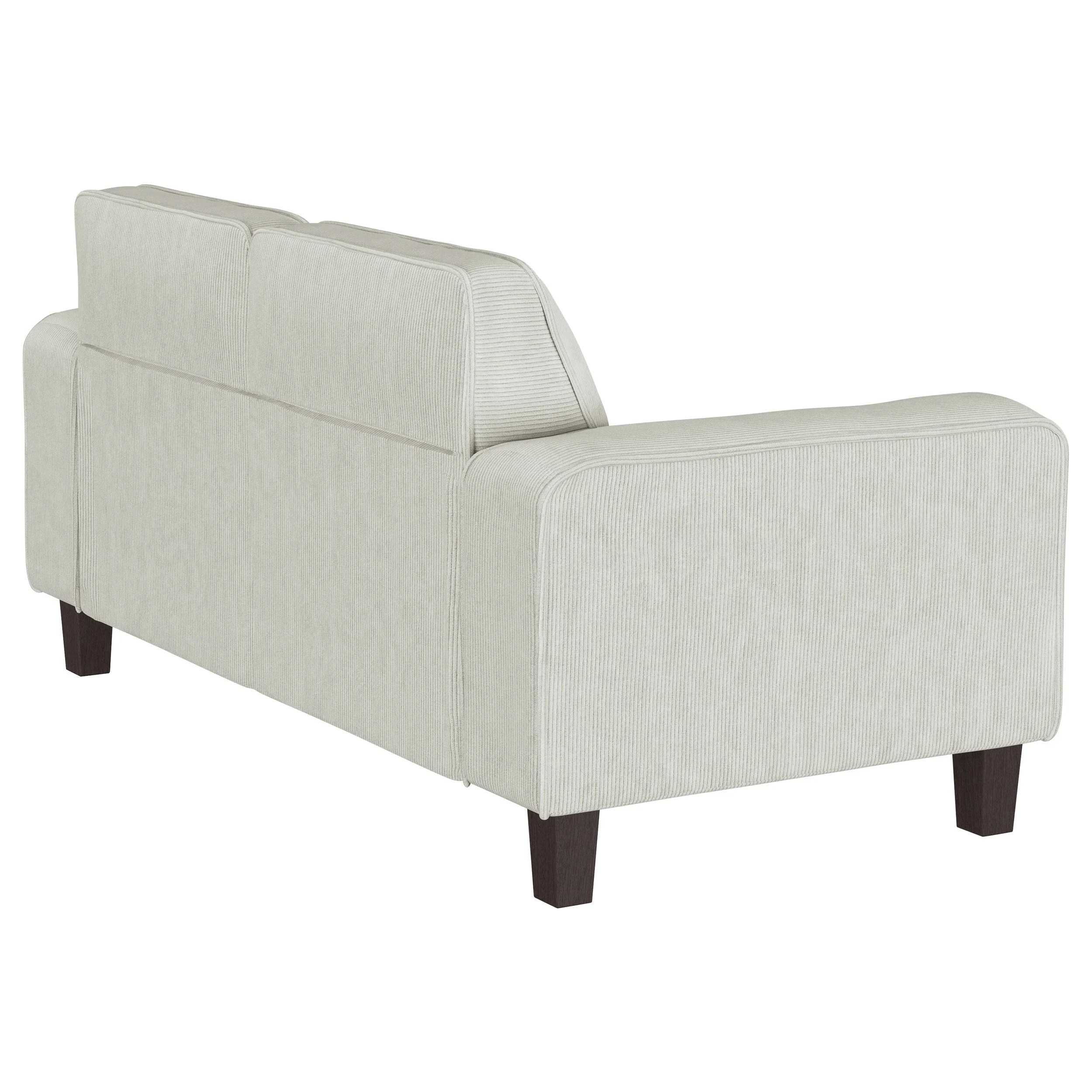 Deerhurst Upholstered Track Arm Tufted Loveseat Greige - Image 9