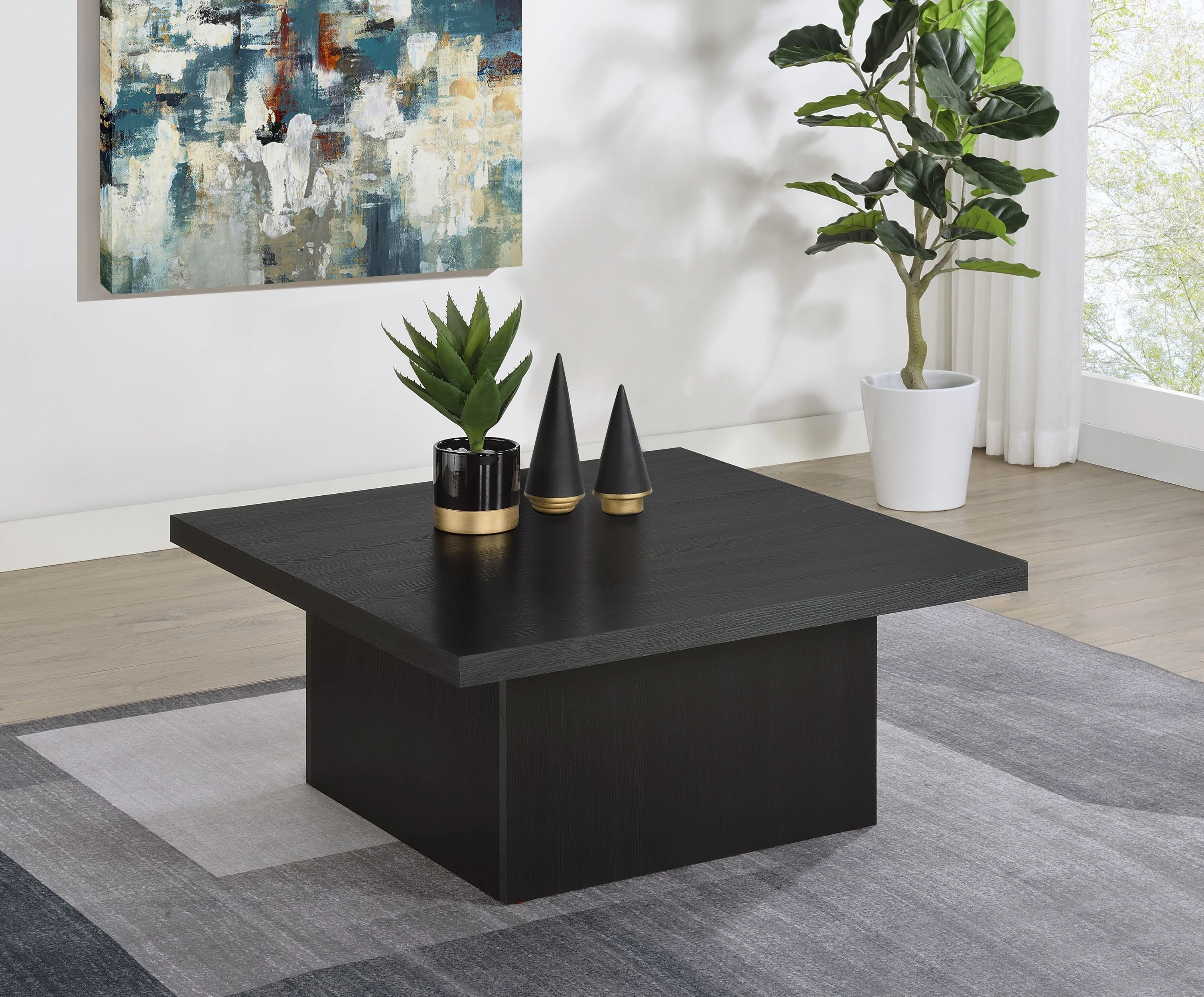 Devar Square Engineered Wood Coffee Table - Image 14