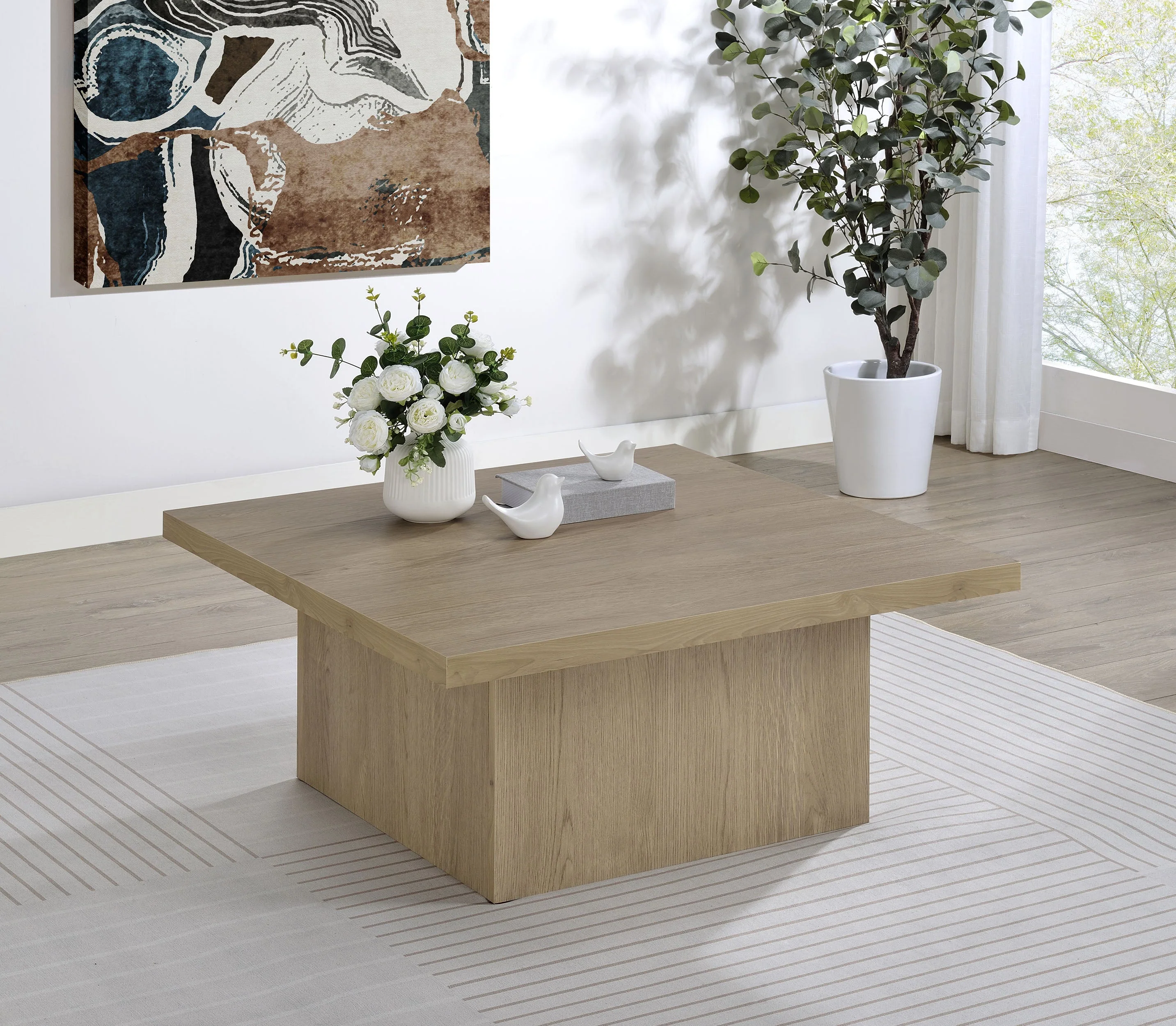 Devar Square Engineered Wood Coffee Table - Image 15