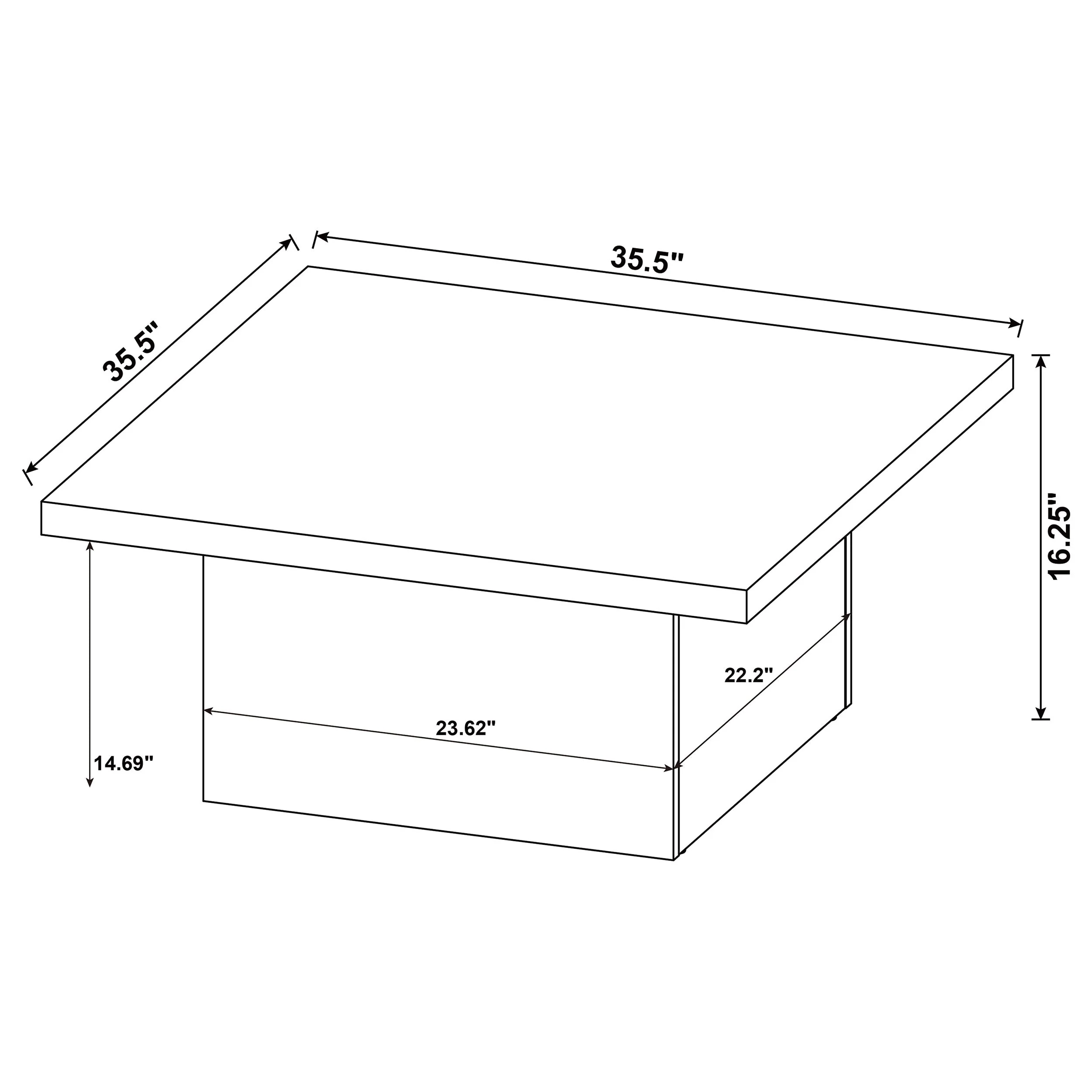 Devar Square Engineered Wood Coffee Table - Image 37