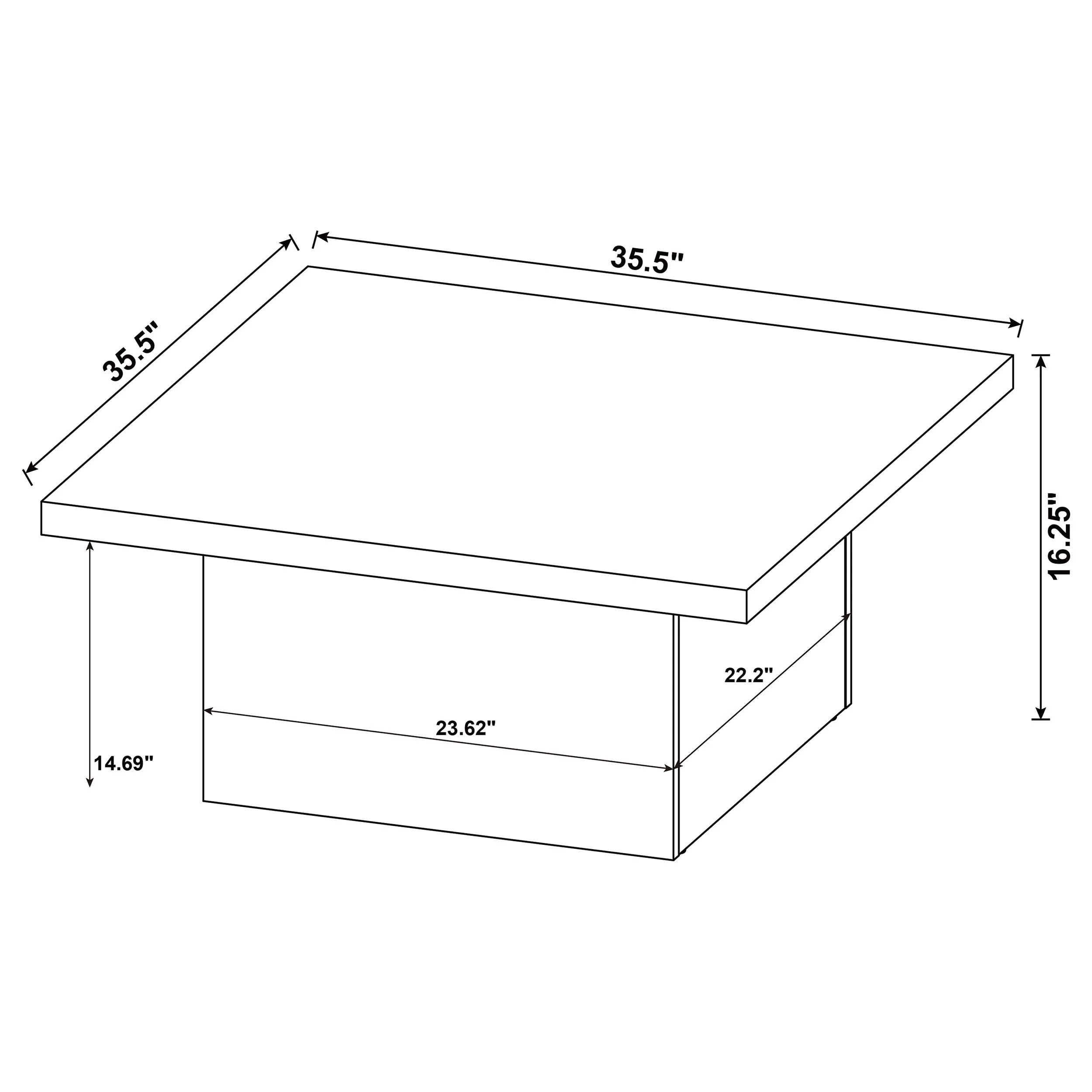 Devar Square Engineered Wood Coffee Table - Image 51