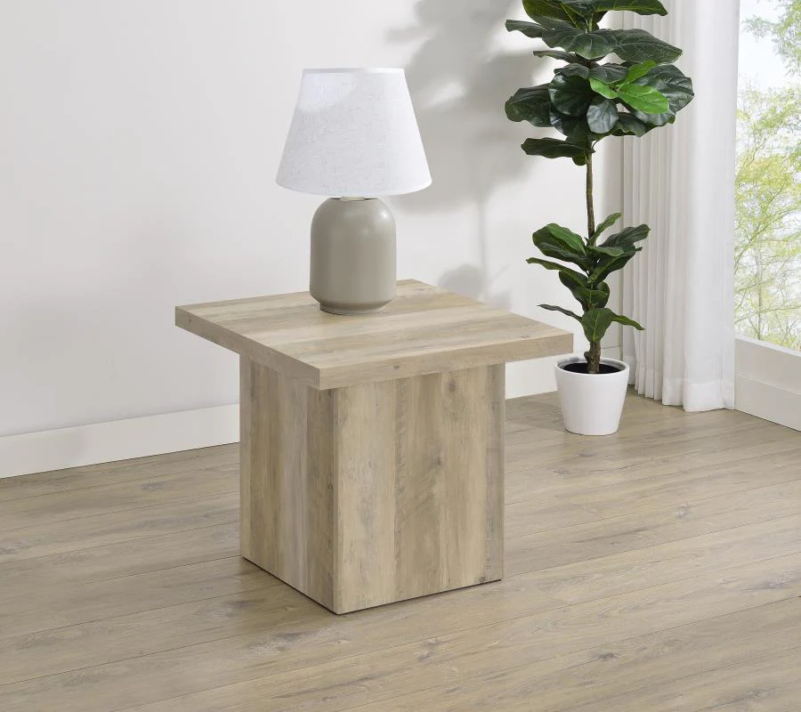 Devar Square Engineered Wood End Table - Image 3