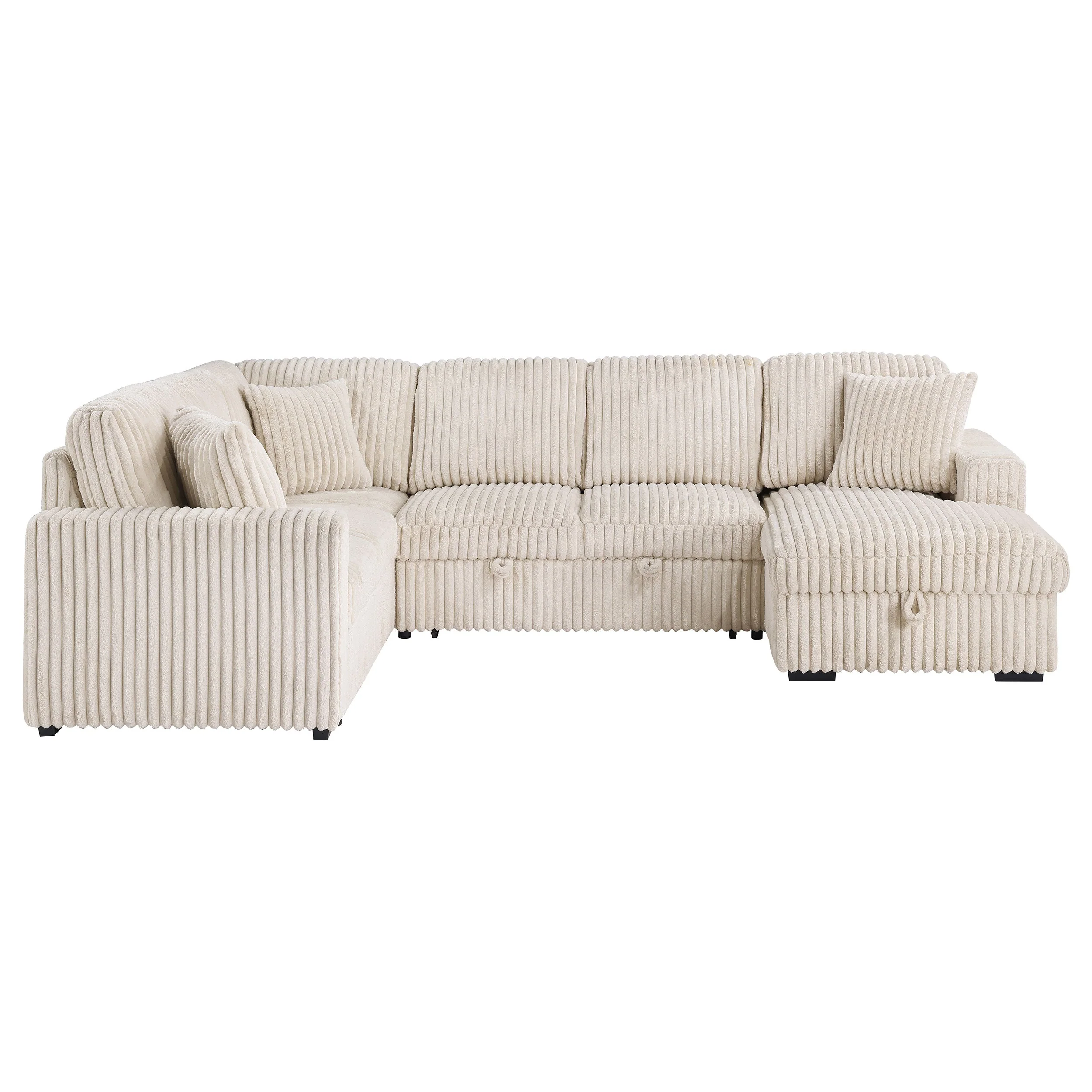 Devonshire Sleeper Sectional Sofa Storage Chaise - Image 28