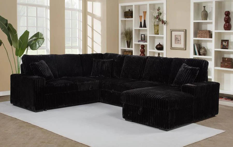 Devonshire Sleeper Sectional Sofa Storage Chaise - Image 3