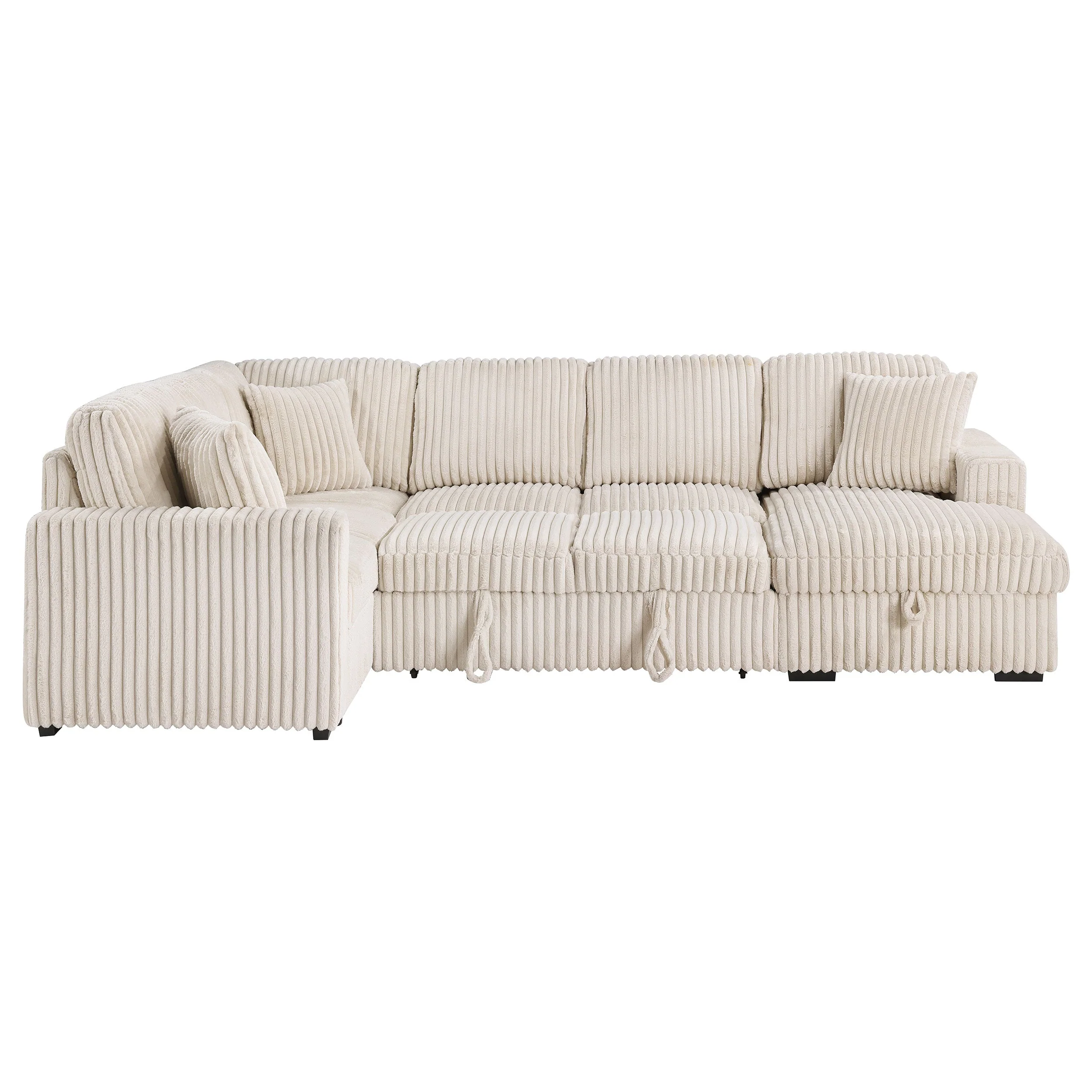 Devonshire Sleeper Sectional Sofa Storage Chaise - Image 31