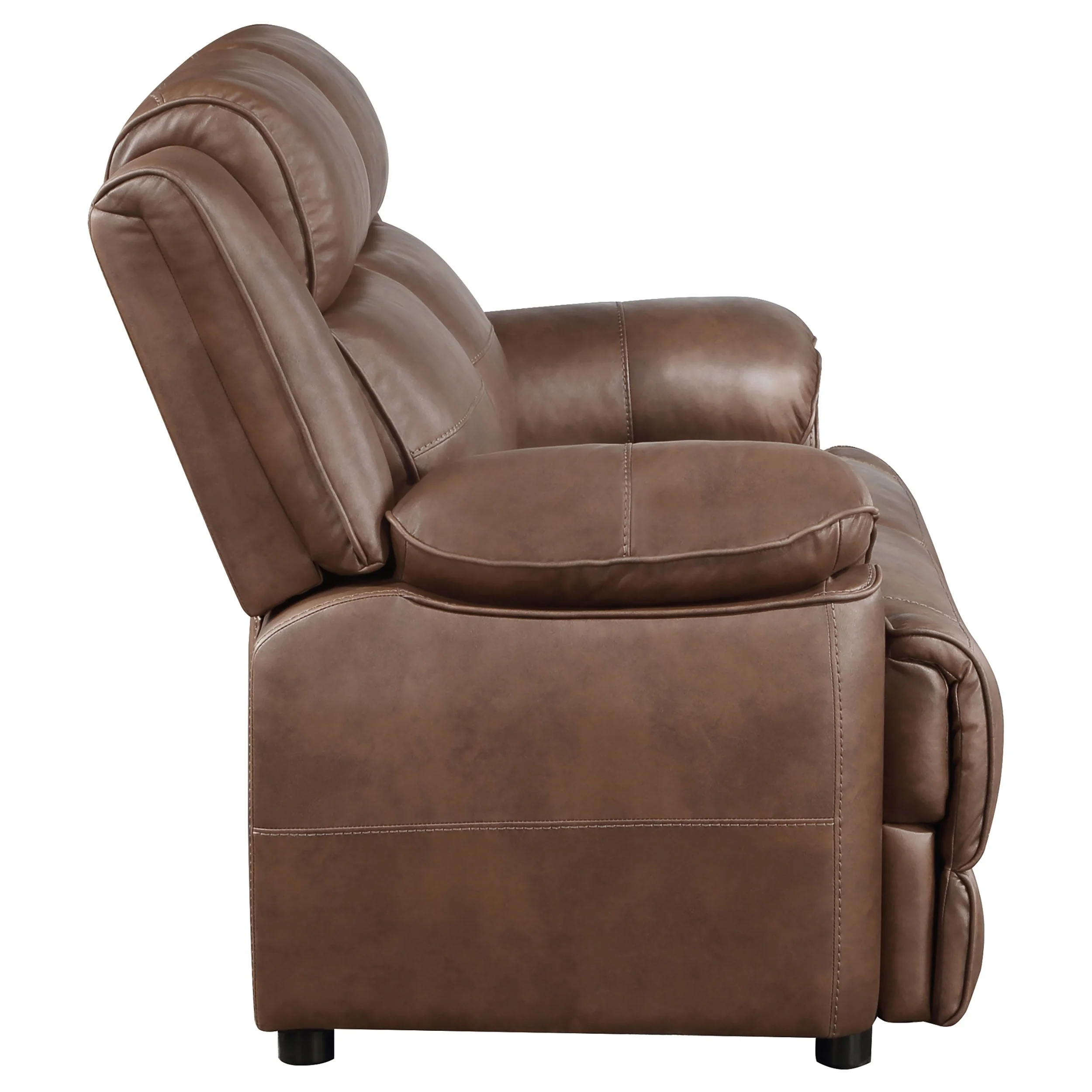 Ellington Upholstered Padded Arm Loveseat Dark Brown - Image 10