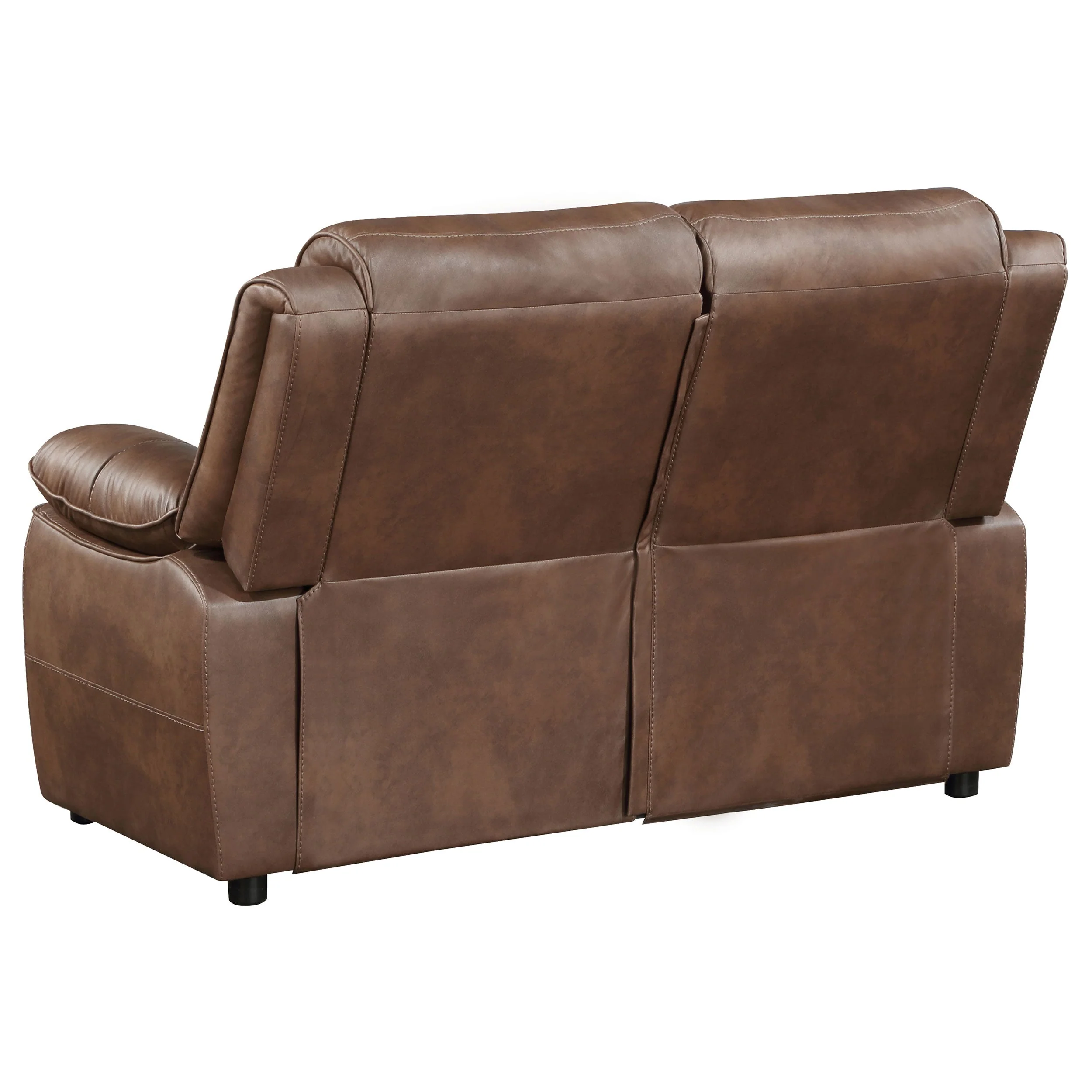 Ellington Upholstered Padded Arm Loveseat Dark Brown - Image 7