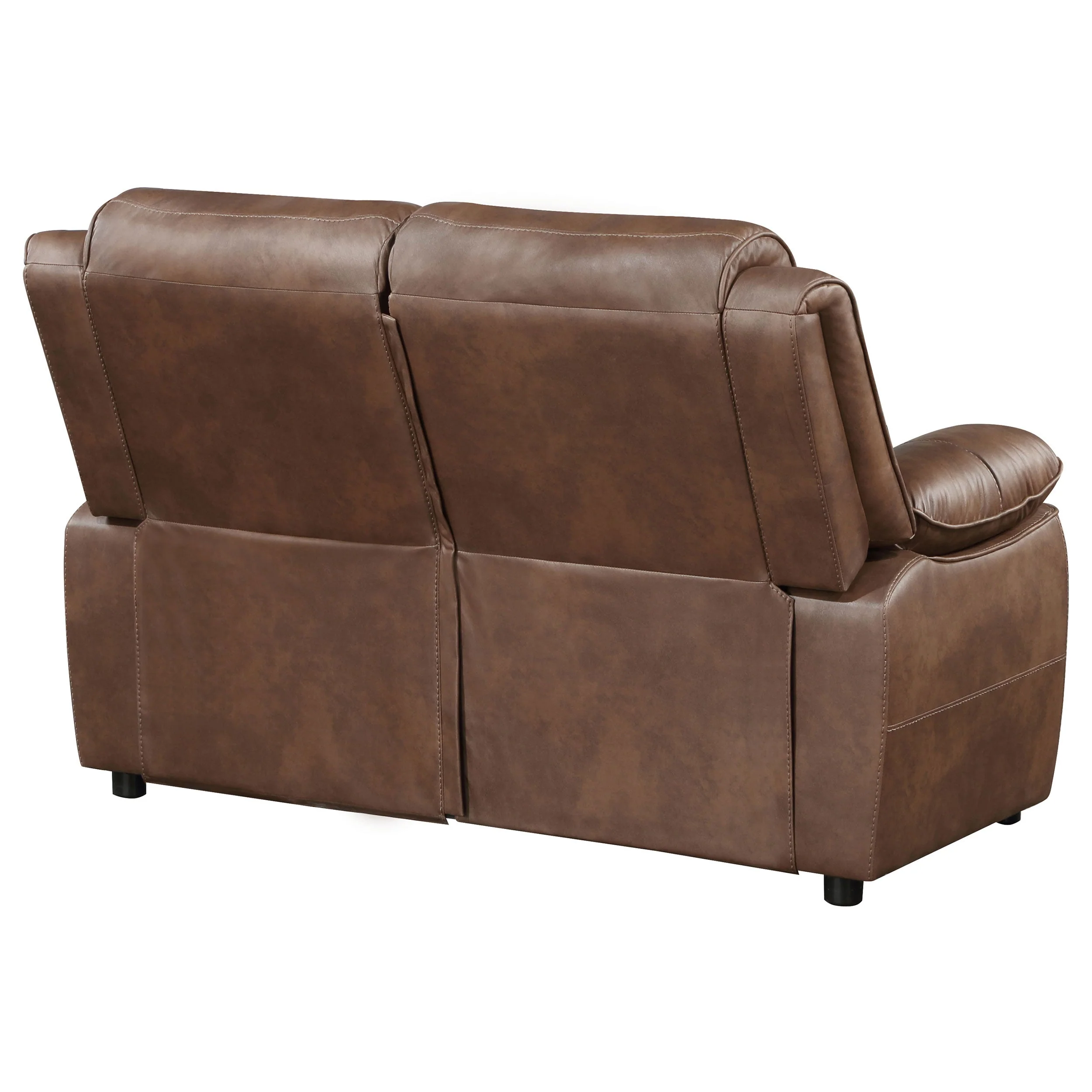 Ellington Upholstered Padded Arm Loveseat Dark Brown - Image 9