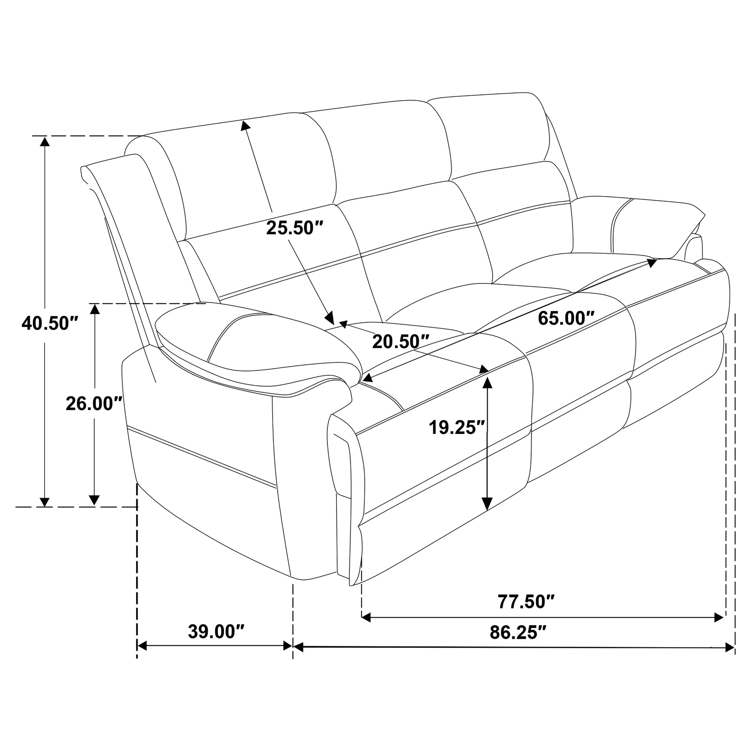 Ellington Upholstered Padded Arm Sofa Dark Brown - Image 12