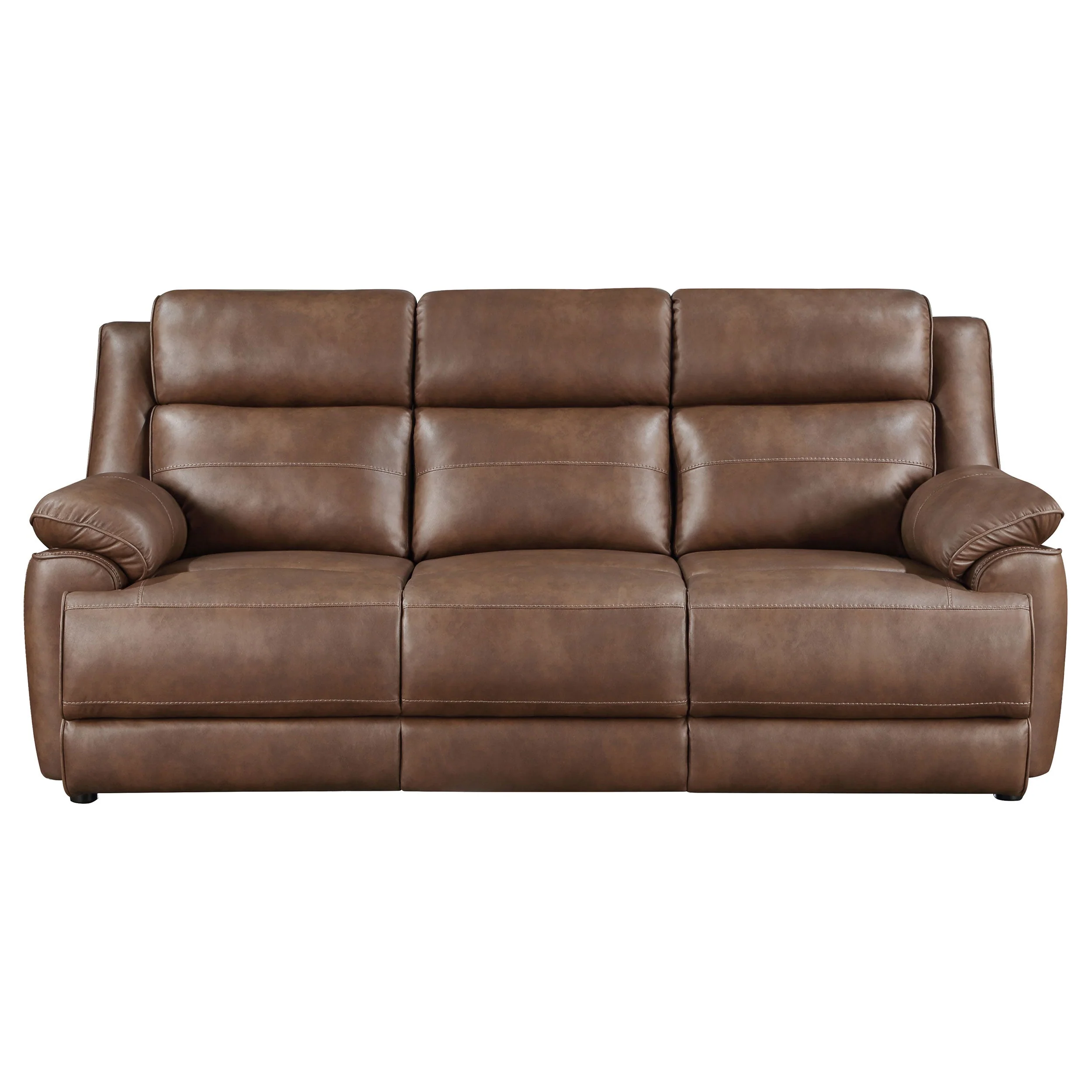 Ellington Upholstered Padded Arm Sofa Set Dark Brown - Image 9