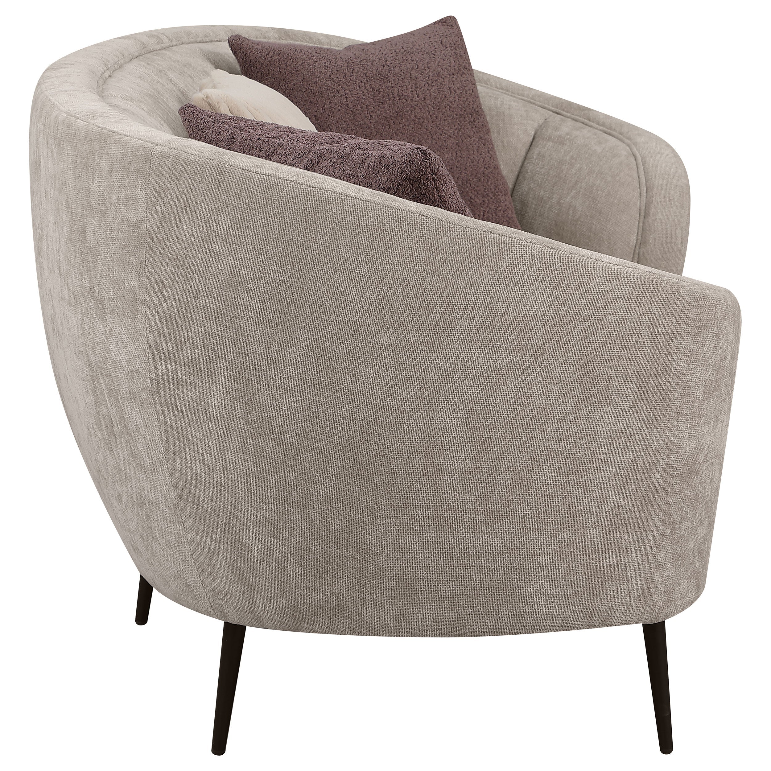 Ellorie Upholstered Curved Sofa Set Beige - Image 13