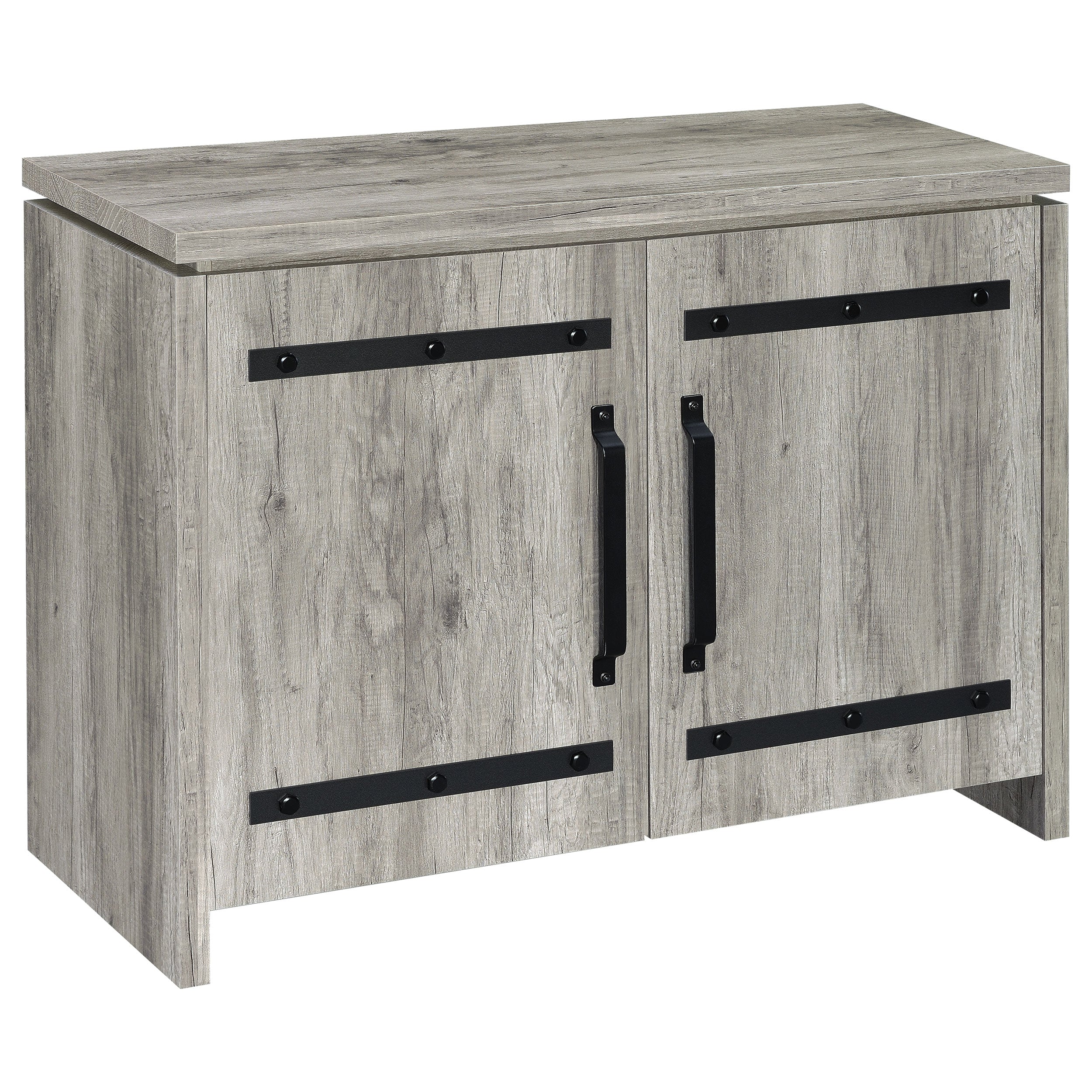 Enoch 2-door Engineered Wood Accent Cabinet Grey Driftwood - Image 2