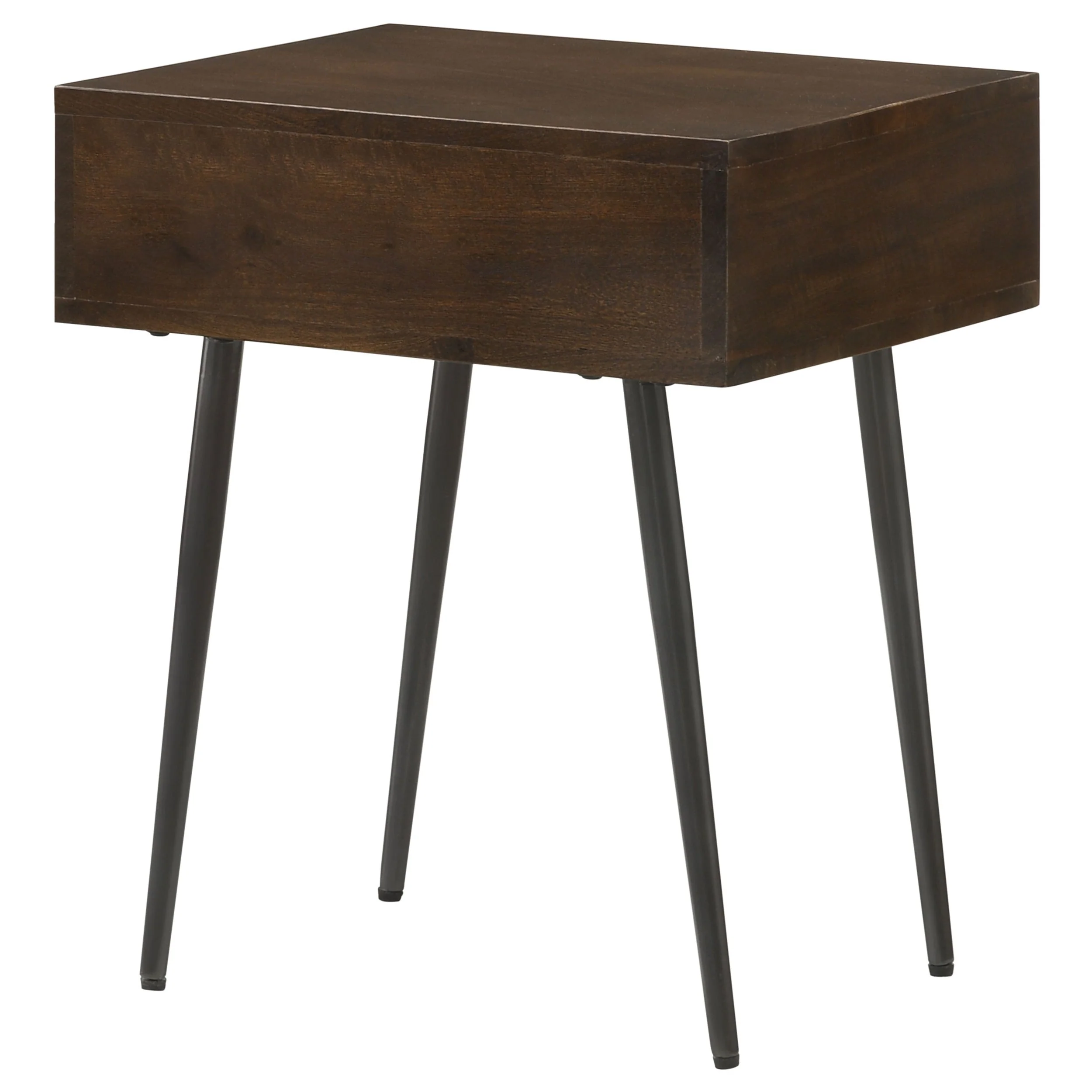Ezra 1-drawer Rectangular Accent Side Table Coffee Brown - Image 8
