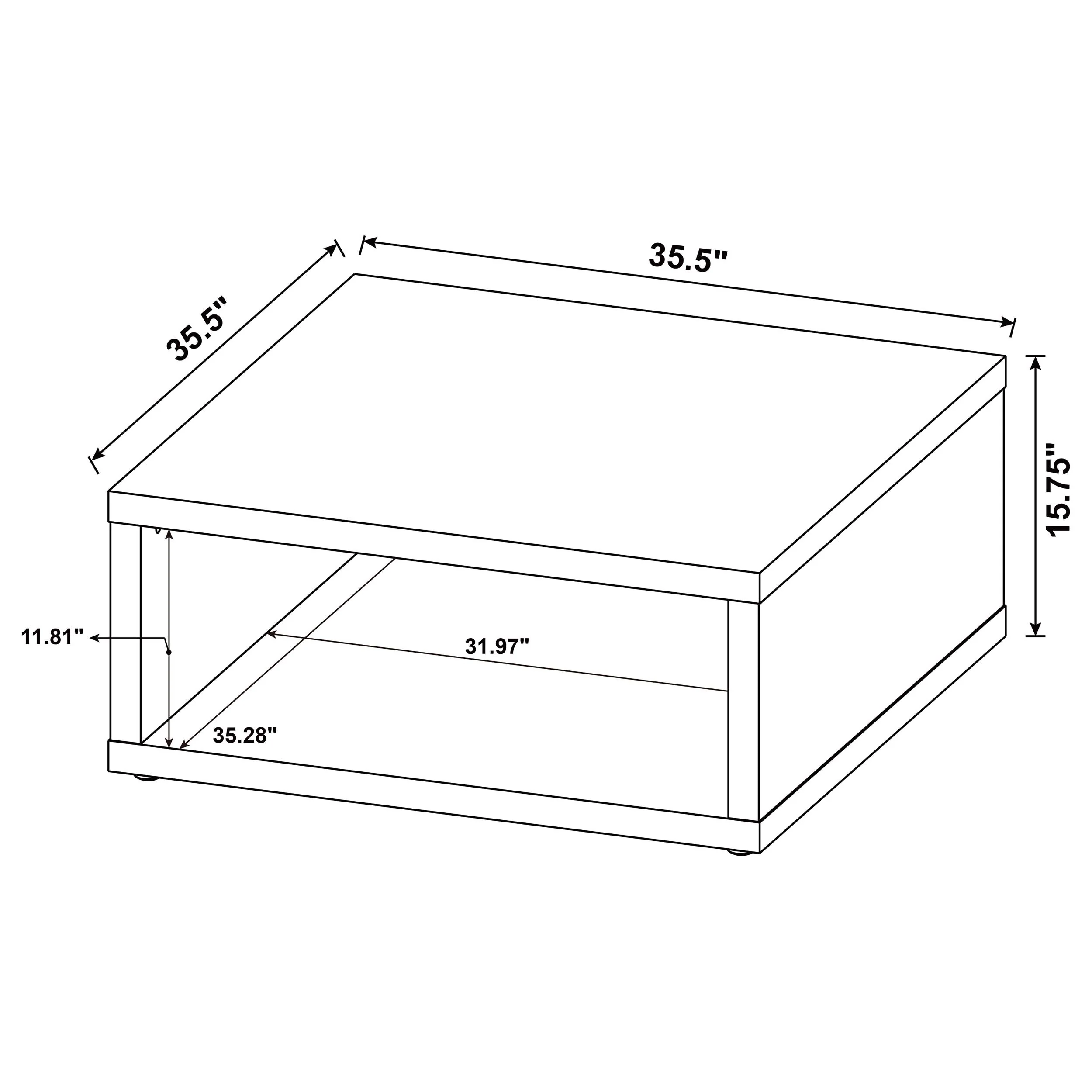 Frisco Square Engineered Wood Coffee Table - Image 17