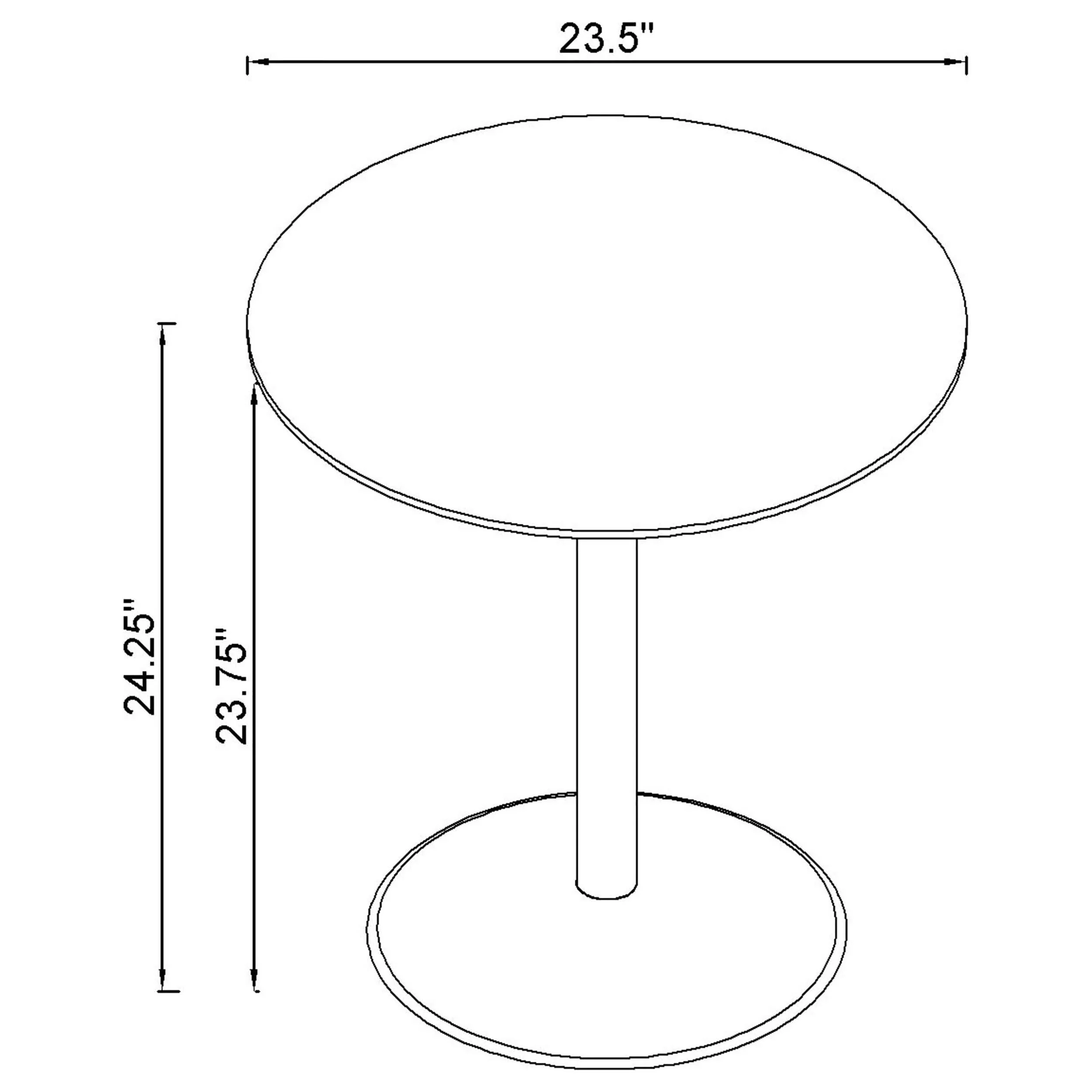 Ganso Round Glass Top Coffee and End Table Set - Image 11