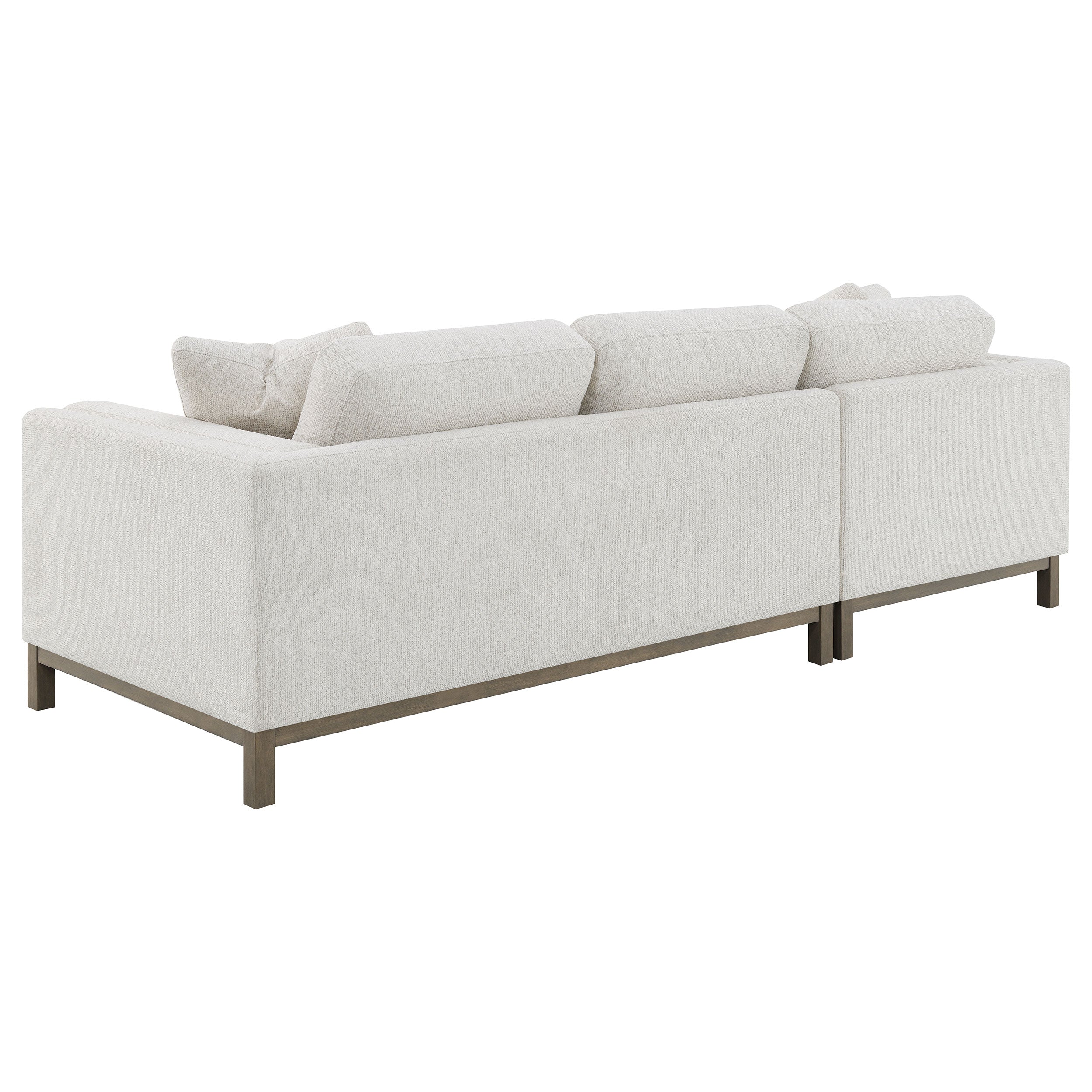 Geneva Boucle Upholstered Sectional Chaise Sofa Sand - Image 6
